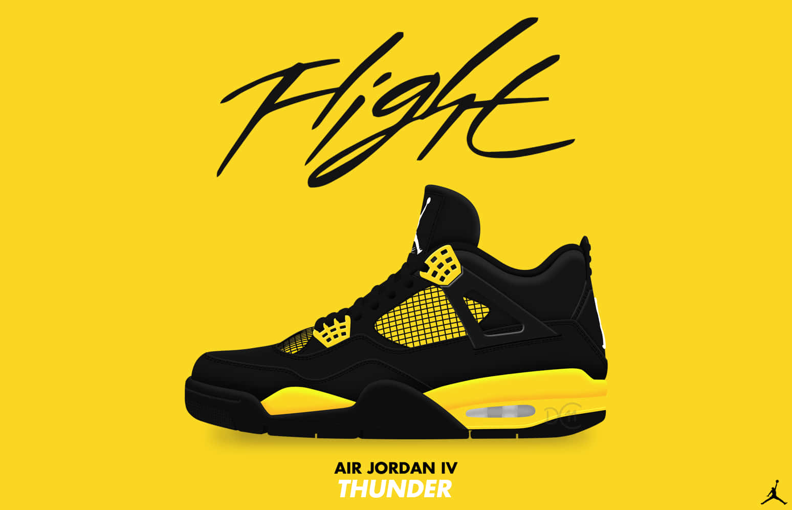 Vibrant Yellow Jordan's Wallpaper