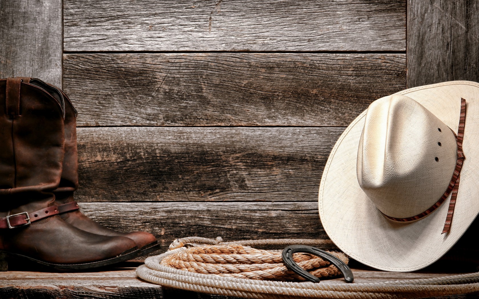 Boots_rope_and_hat_cowboy_wood_abstract_hd Wallpaper 1853206 State Lifestyles