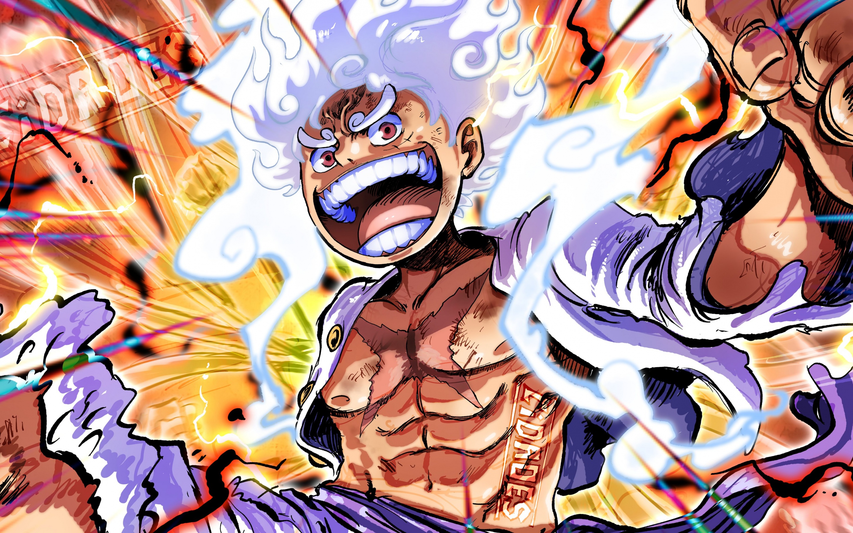 One Piece Luffy Gear 5 4K Wallpaper