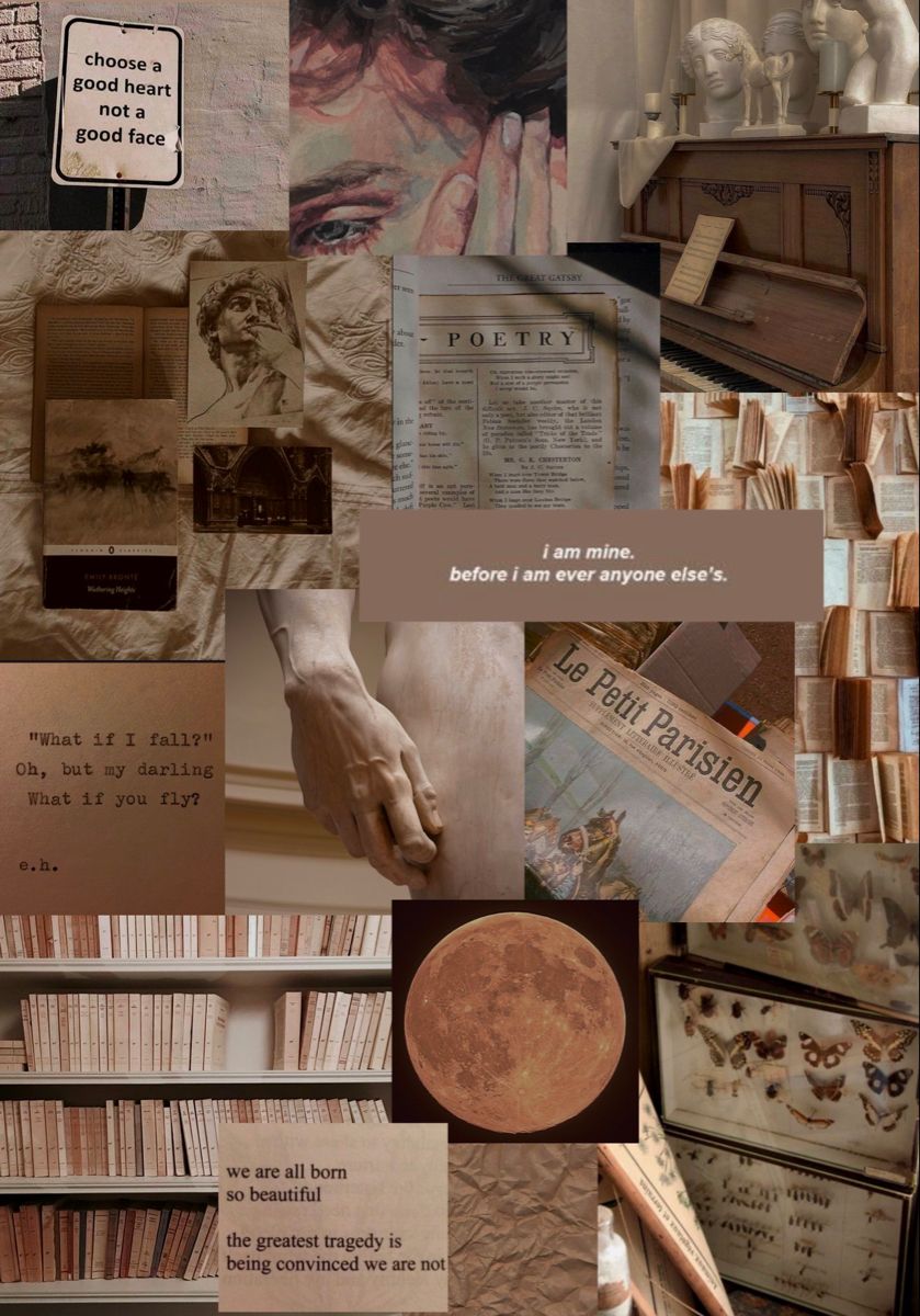 Brown Beige Aesthetic Vintage Wallpaper