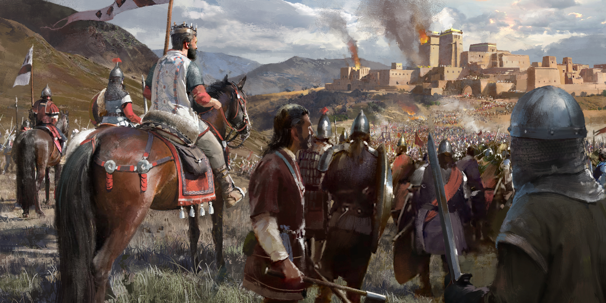 Medieval Army Approaching a City Under Siege (Illustration) History Encyclopedia