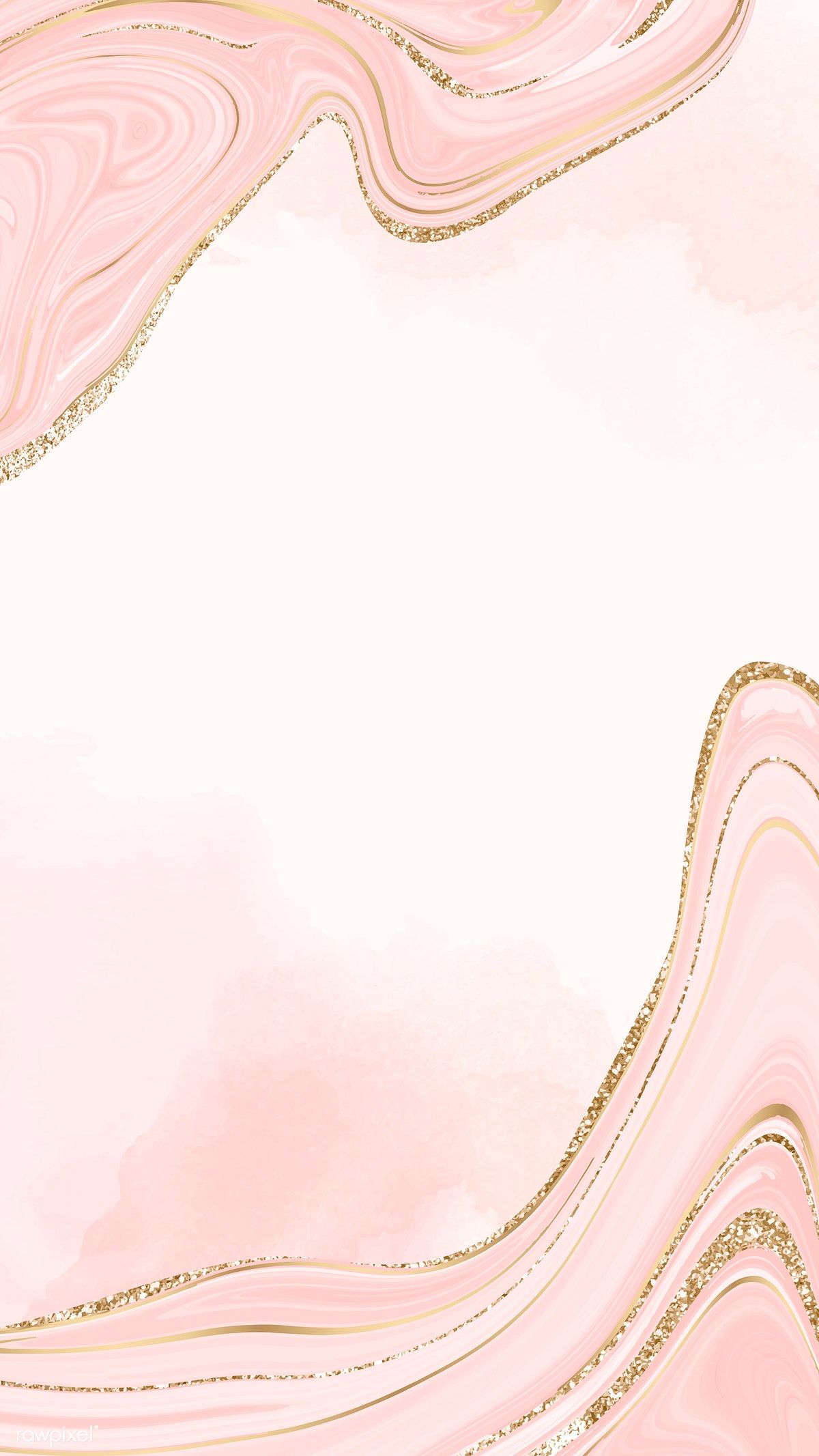 Gold and pink fluid patterned mobile phone wallpaper vector. premium image by rawpixe. Pink wallpaper background, Gold wallpaper iphone, Pink and gold wallpaper