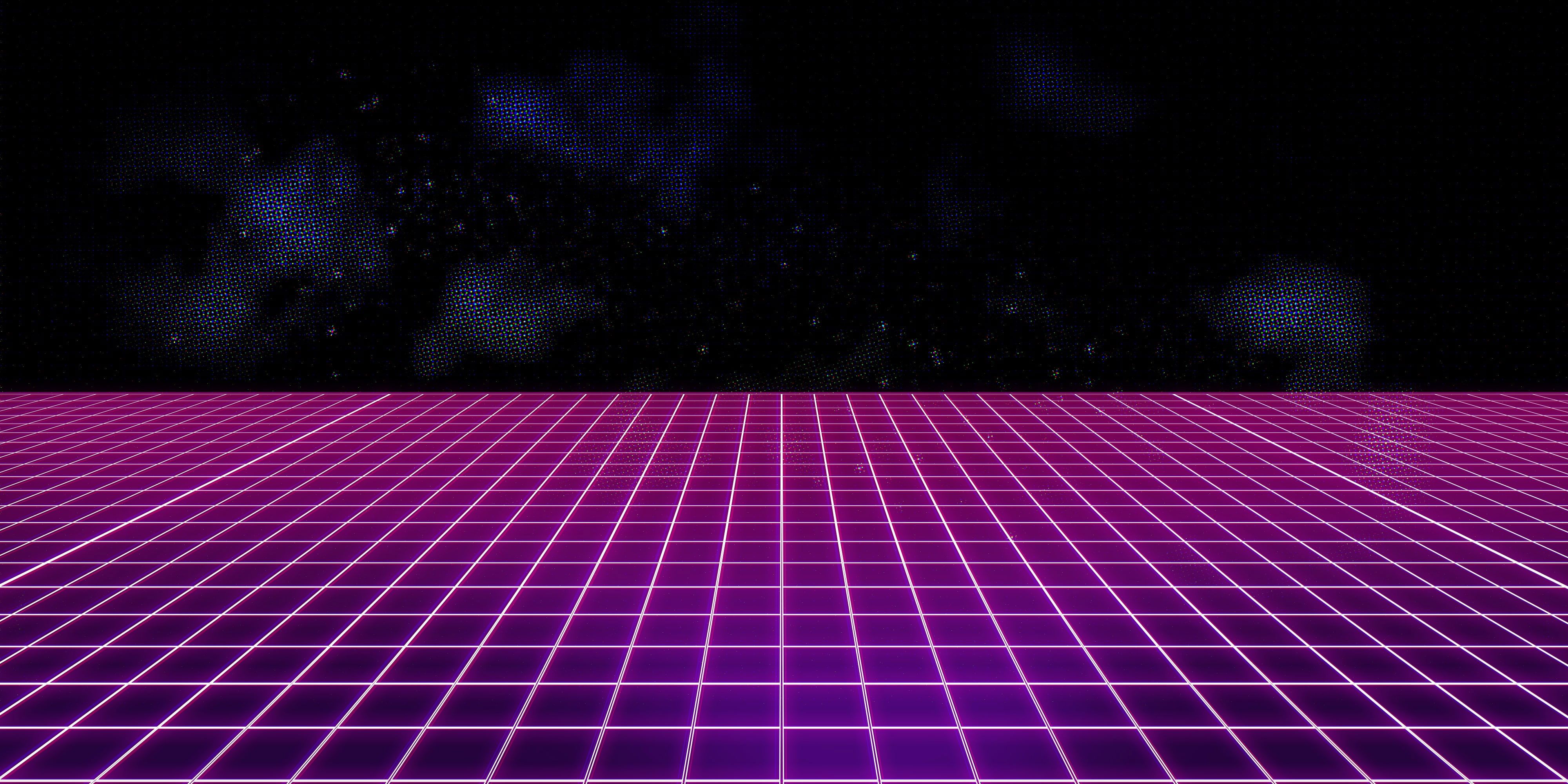 Music Background 80s, Neon, VHS, 80's, Synth, Retrowave, Synthwave. Grid wallpaper, Synthwave, Neon wallpaper