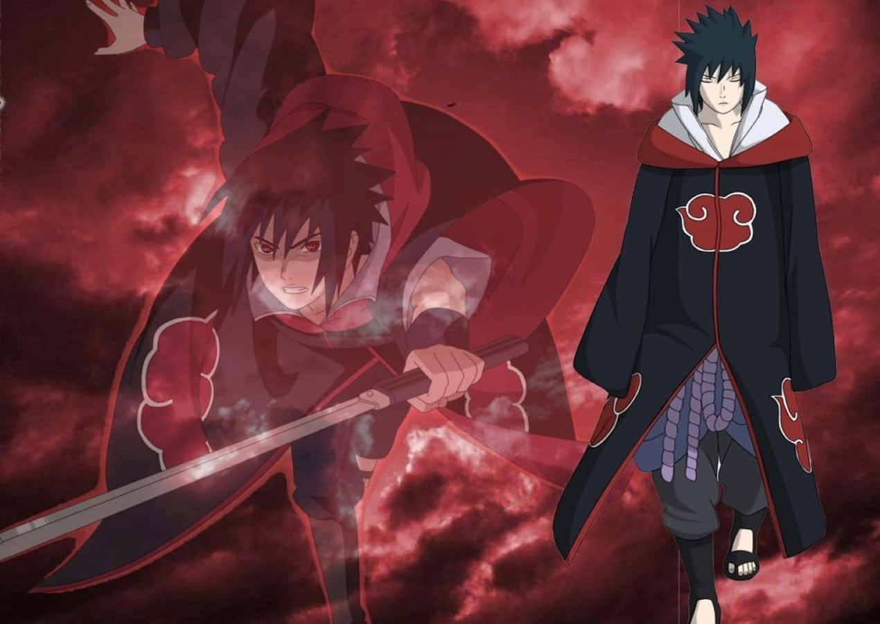 Download Kakashi Hatake and members of the Akatsuki clan in Naruto Shippuden Wallpaper