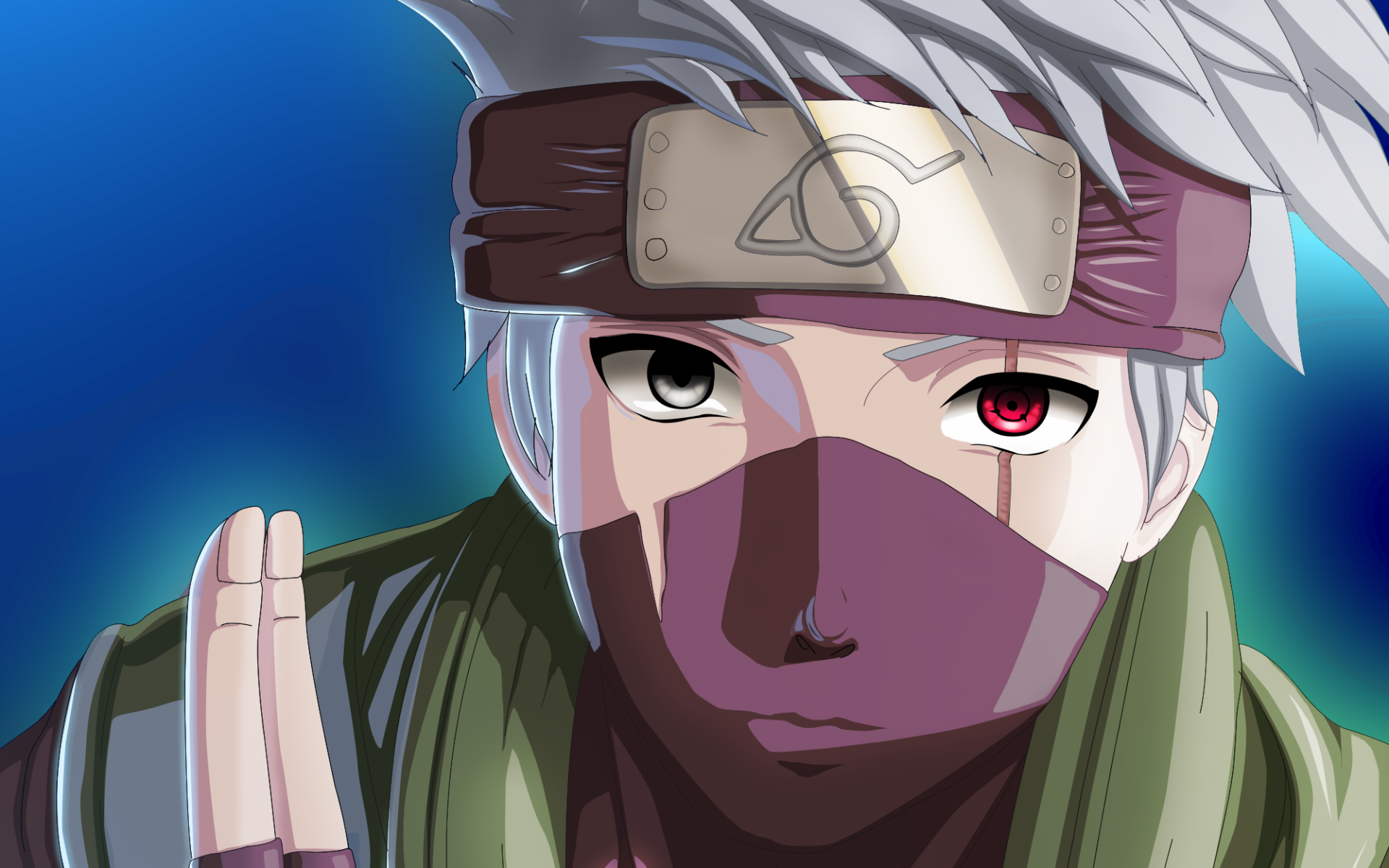 Download wallpaper Kakashi Hatake, heterochromia, Konohagakures Hatake clan, shinobi, manga, Naruto for desktop with resolution 1920x1200. High Quality HD picture wallpaper
