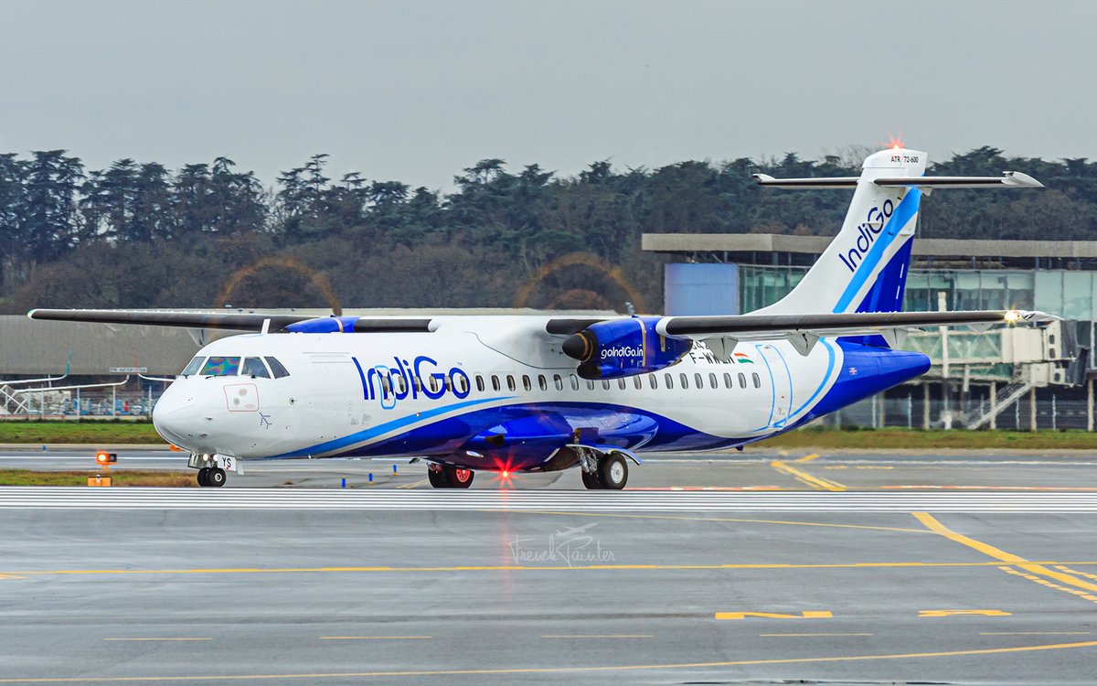 Aviation Toulouse New ATR 72 600 Indigo Line Up Runway 14L For Another Test Flight