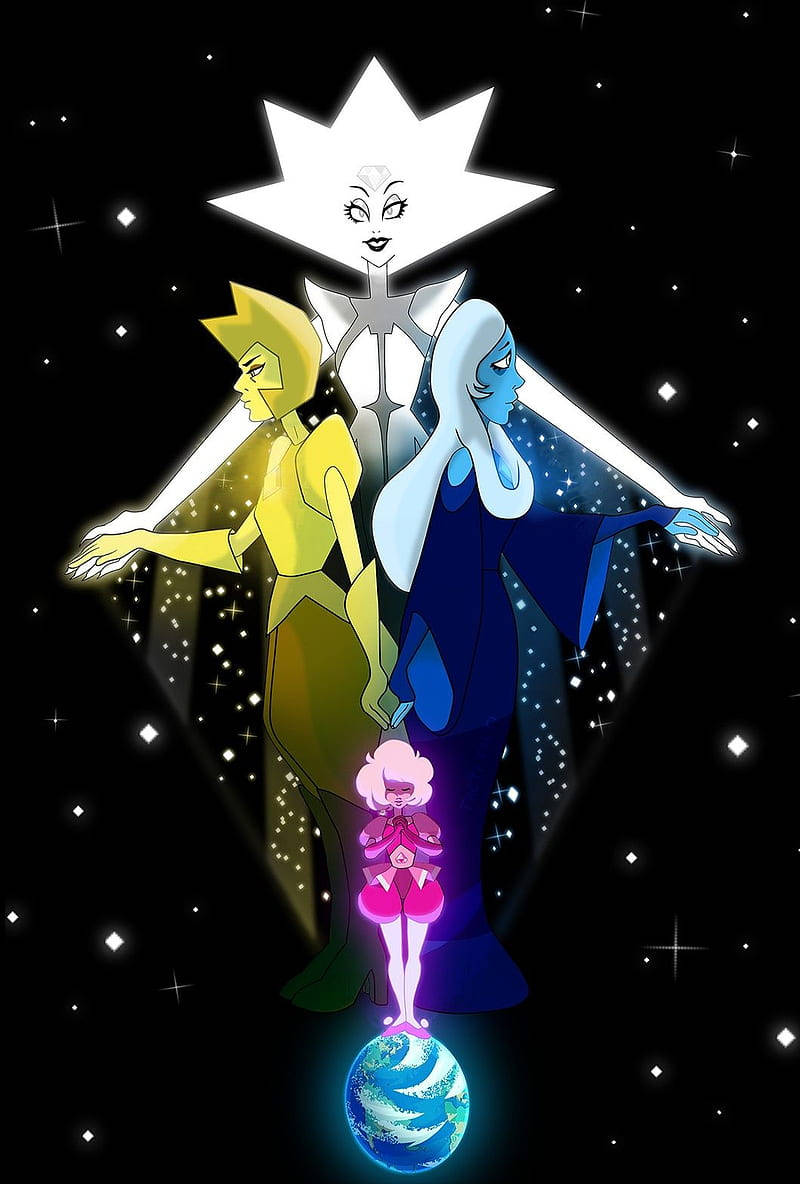Download Diamonds From Steven Universe iPad Wallpaper