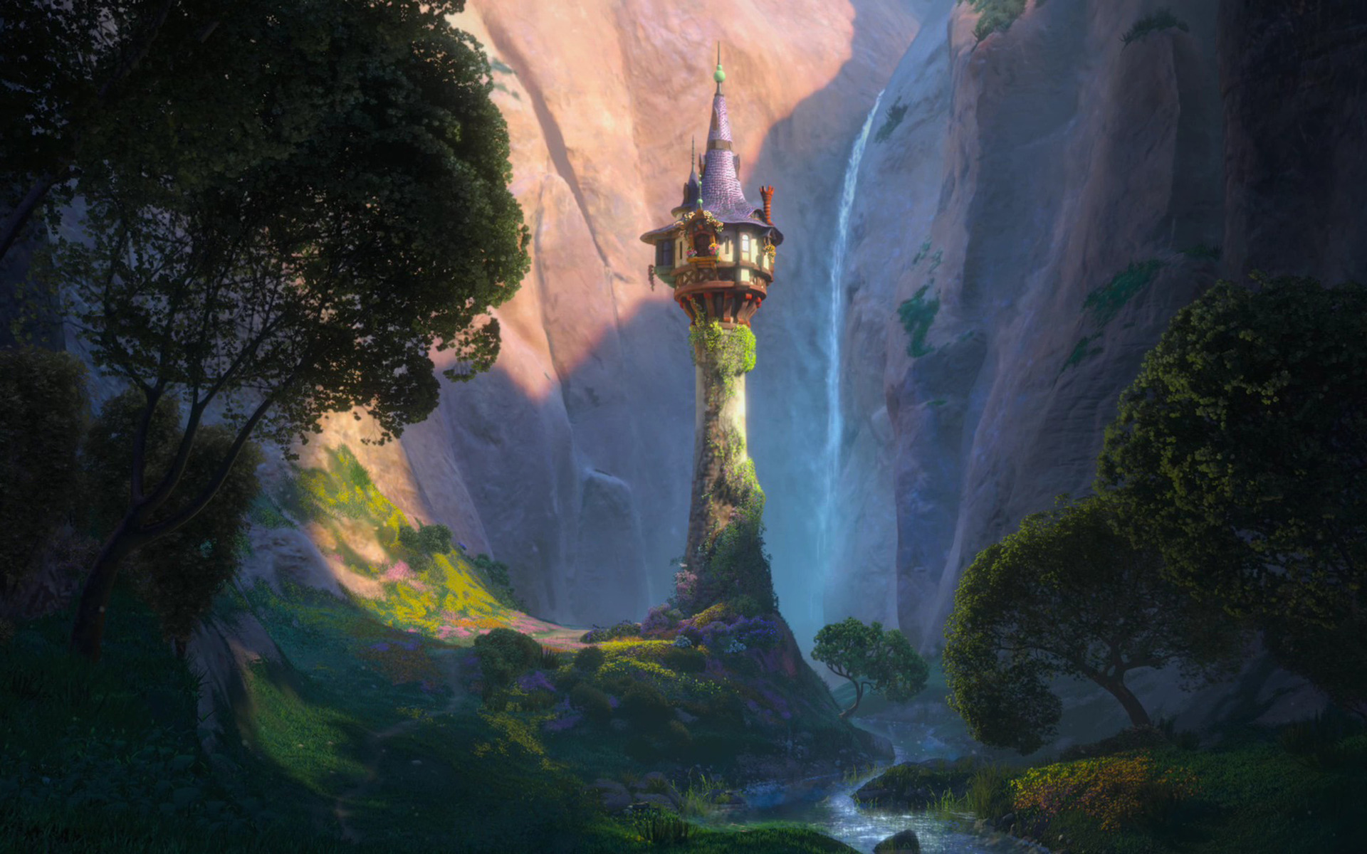 Tangled, Tower Desktop wallpaper 1024x600