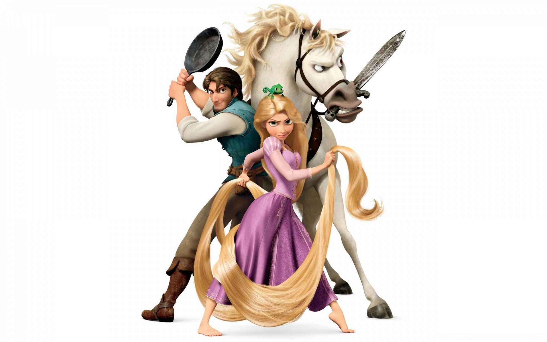 Young girl from rapunzel on wallpaper
