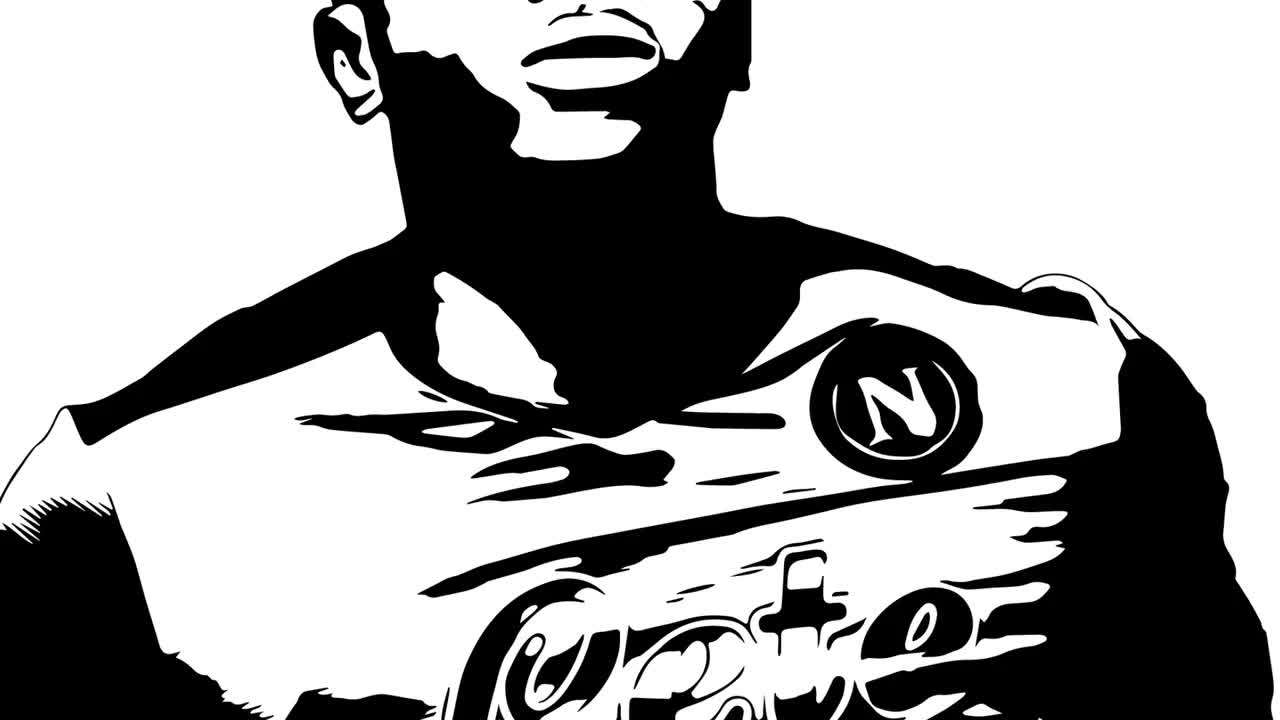 Victor Osimhen Calcio Napoli / SVG EPS PNG Files / Napoli Fans