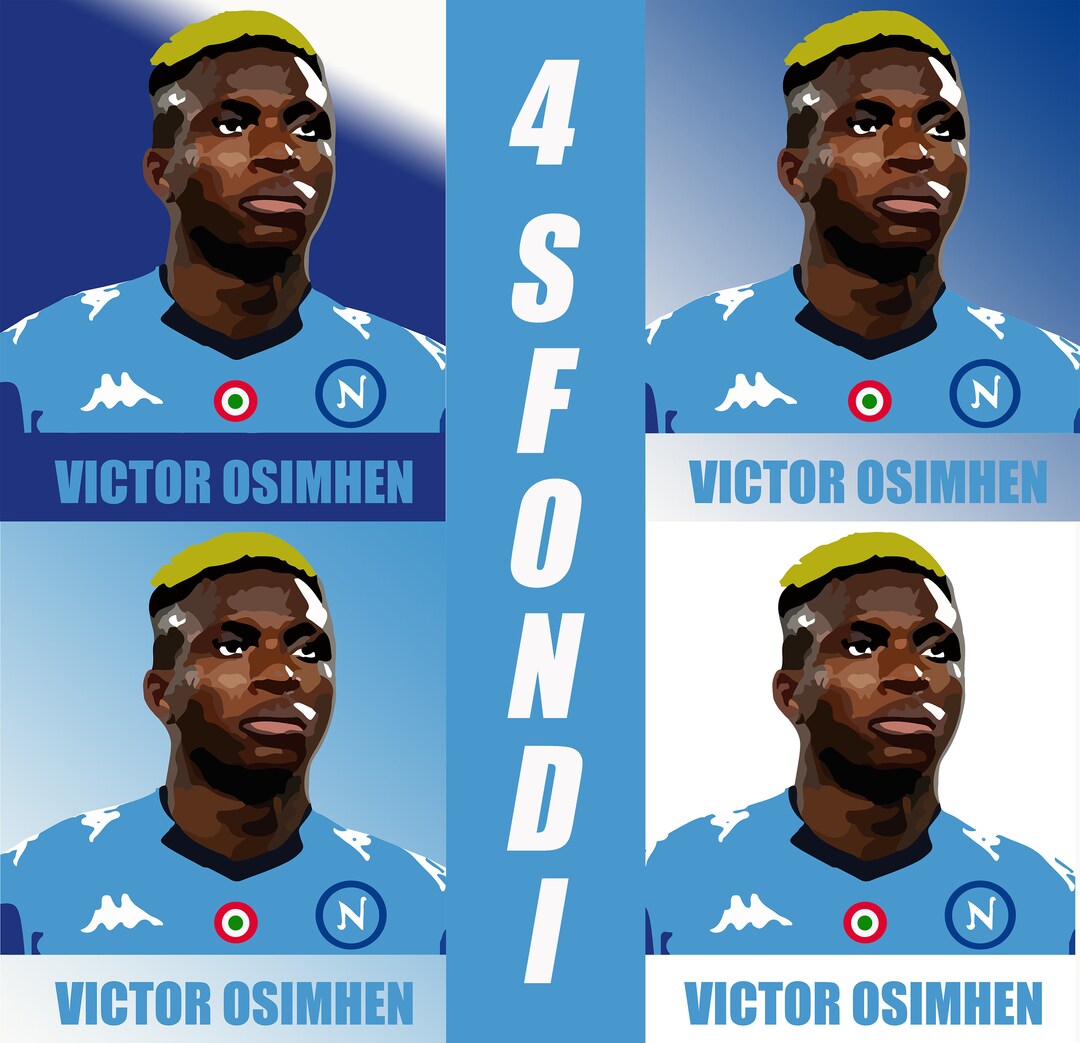Victor Osimhen Calcio Napoli Clip Art Cartoon Style Napoli