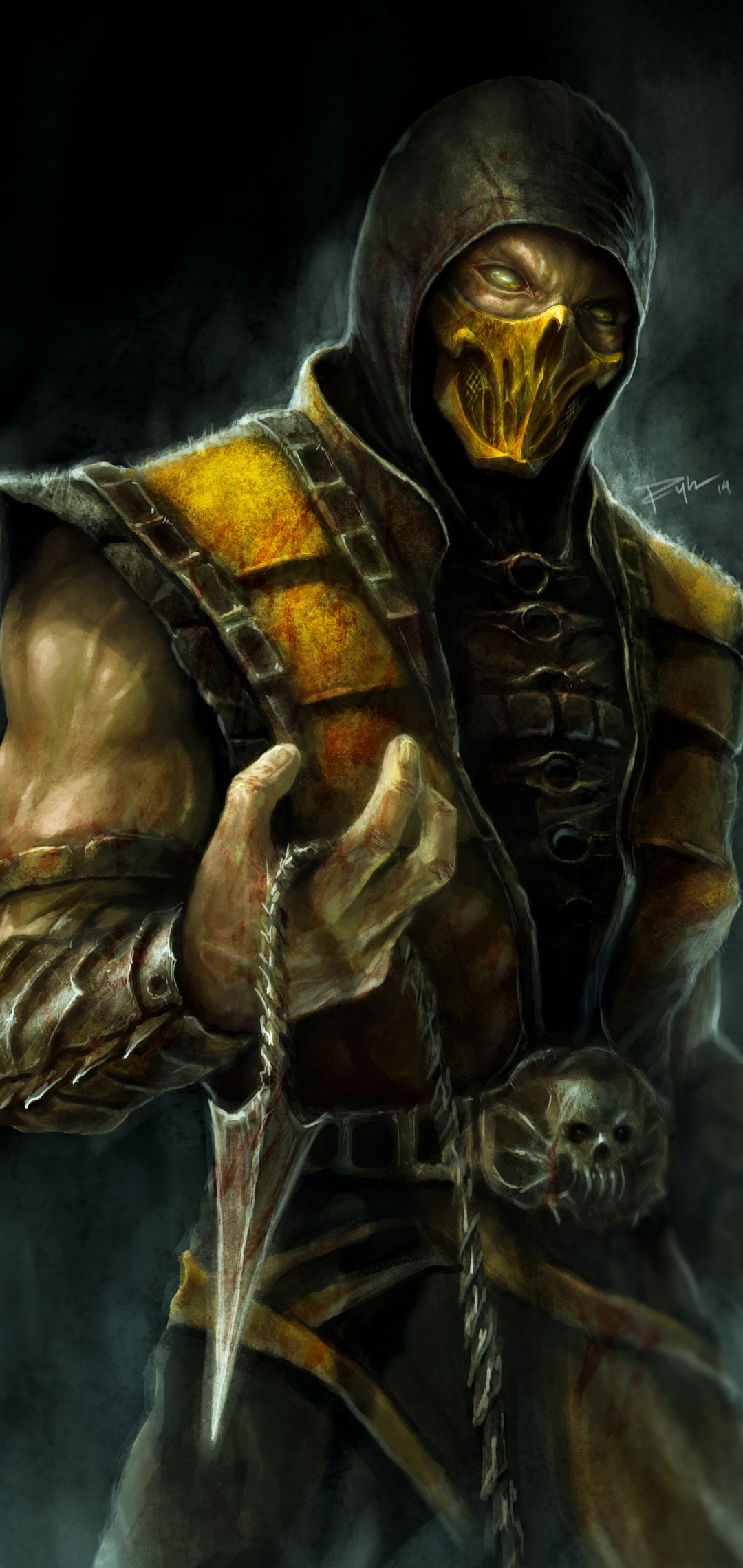 Scorpion Mortal Kombat X 4k Artwork One Plus 6, Huawei p20, Honor view 10, Vivo y85, Oppo f7, Xiaomi Mi A2 HD 4k Wallpaper, Image, Background, Photo and Picture