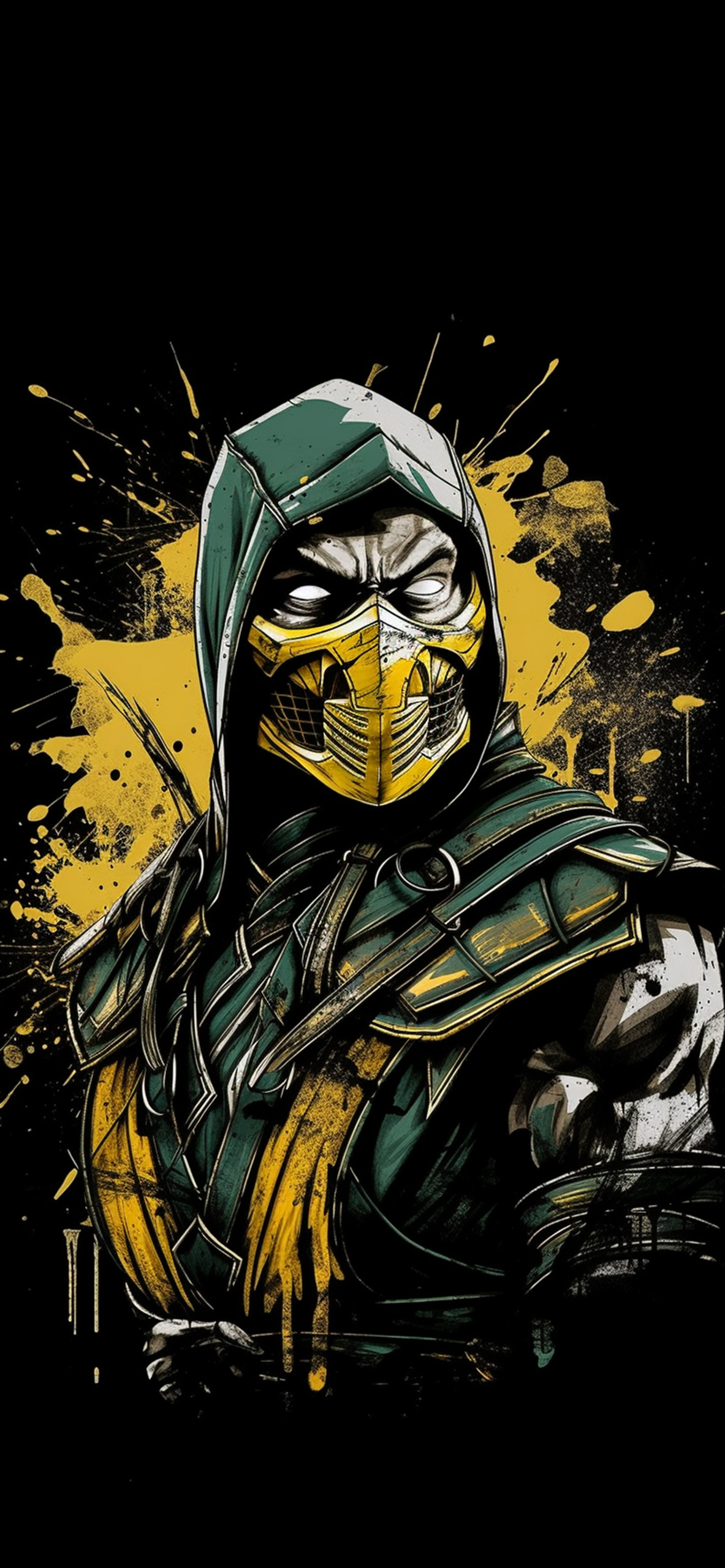 Mortal Kombat Scorpion Black Wallpaper