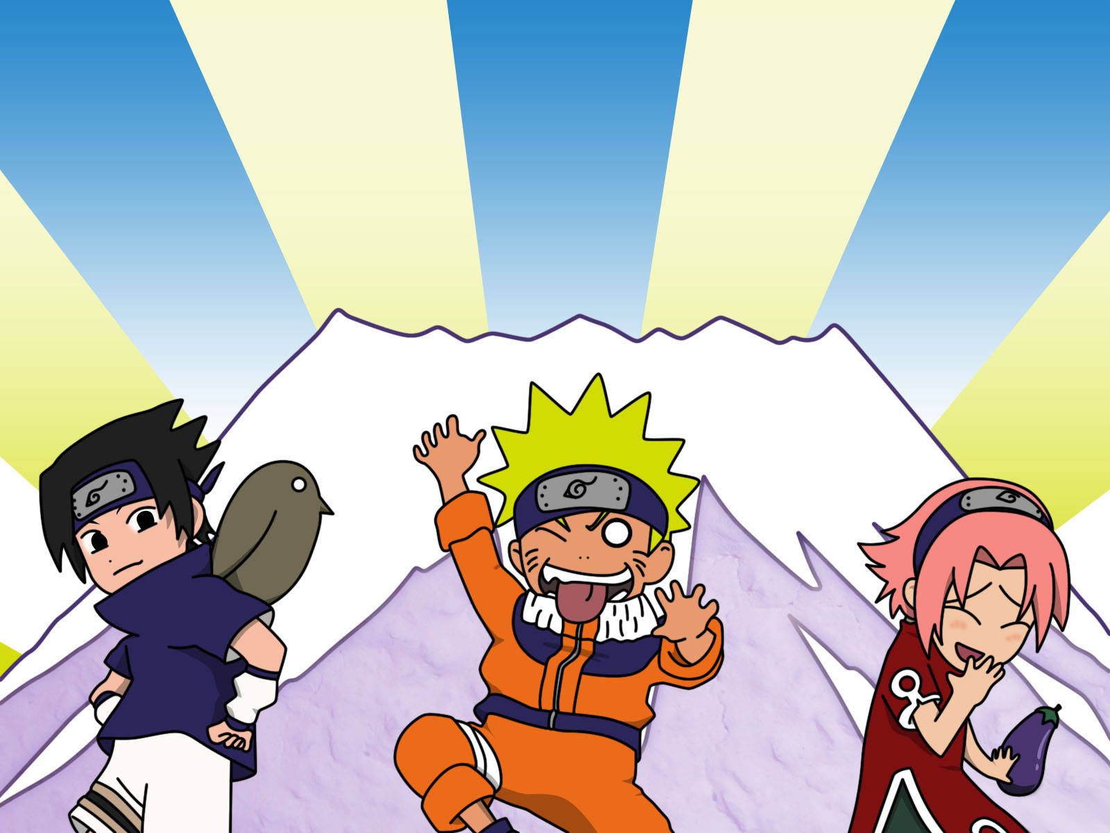 Download Funny Anime Naruto In Icy Mountain Wallpaper