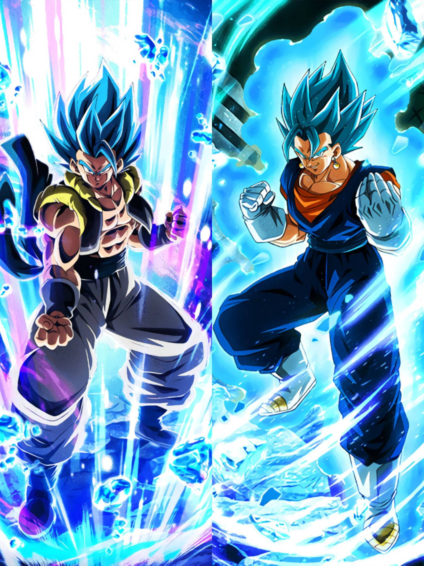 Download Gogeta And Vegito Blue Power Wallpaper