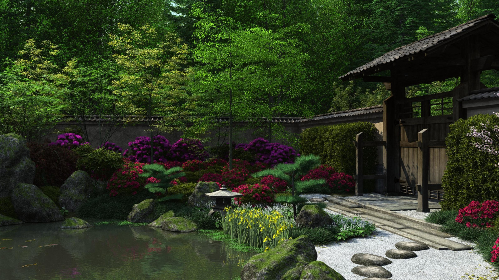 Zen Garden Nature Background Wallpaper 119696