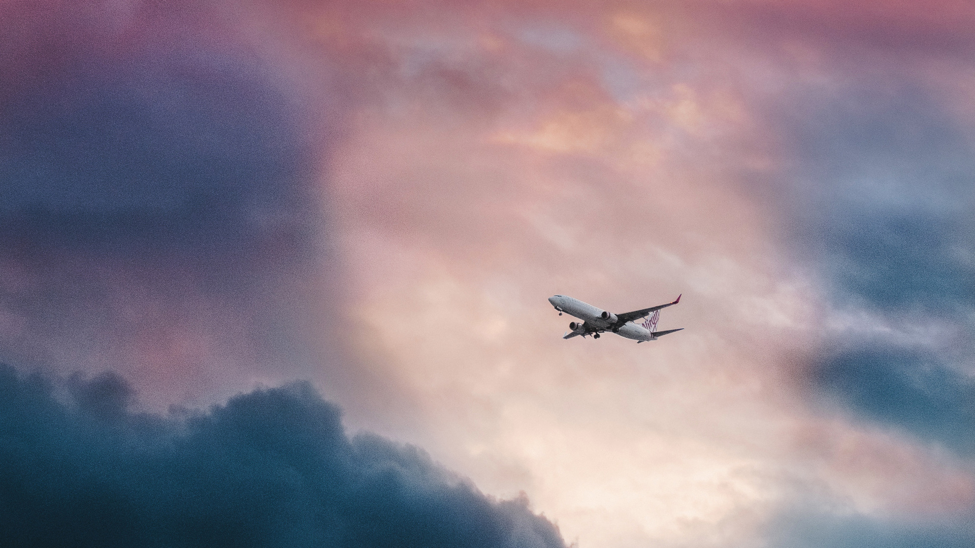 Passenger Plane In Clouds View From Far Away Laptop Full HD 1080P HD 4k Wallpaper, Image, Background, Photo and Picture