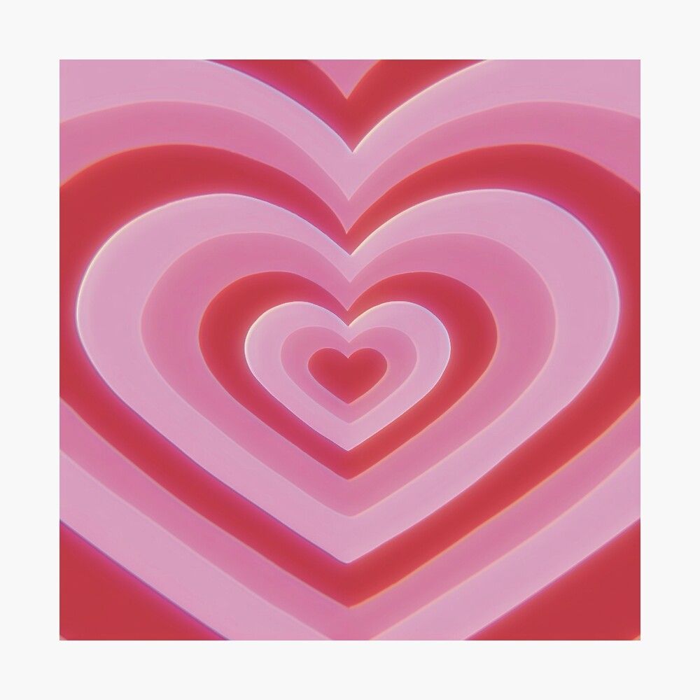 Retro Hearts Aesthetic Poster By Crystal City. Pink Posters, Picture Collage Wall, Art Collage Wall