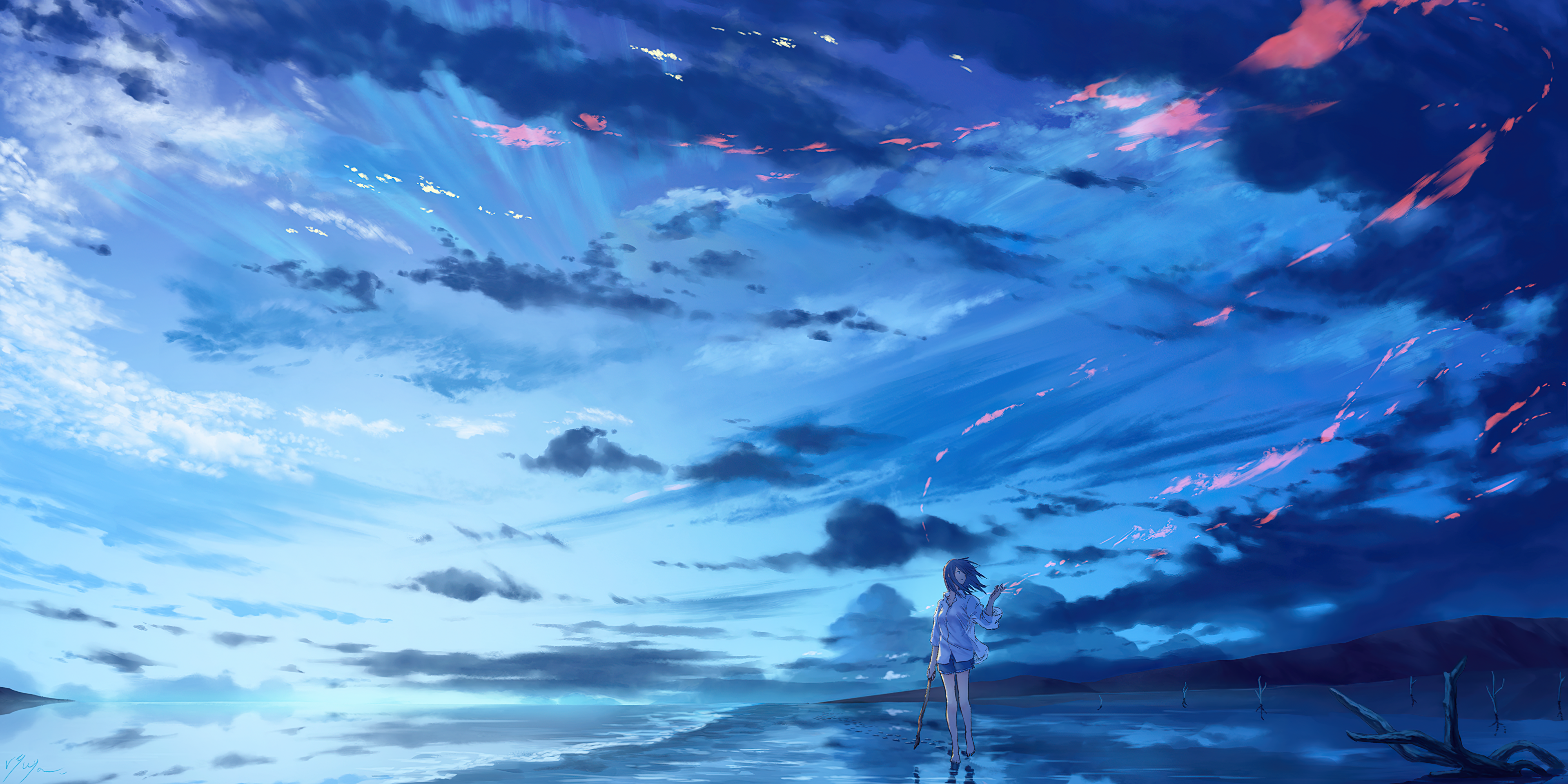 Anime Sky HD Wallpaper