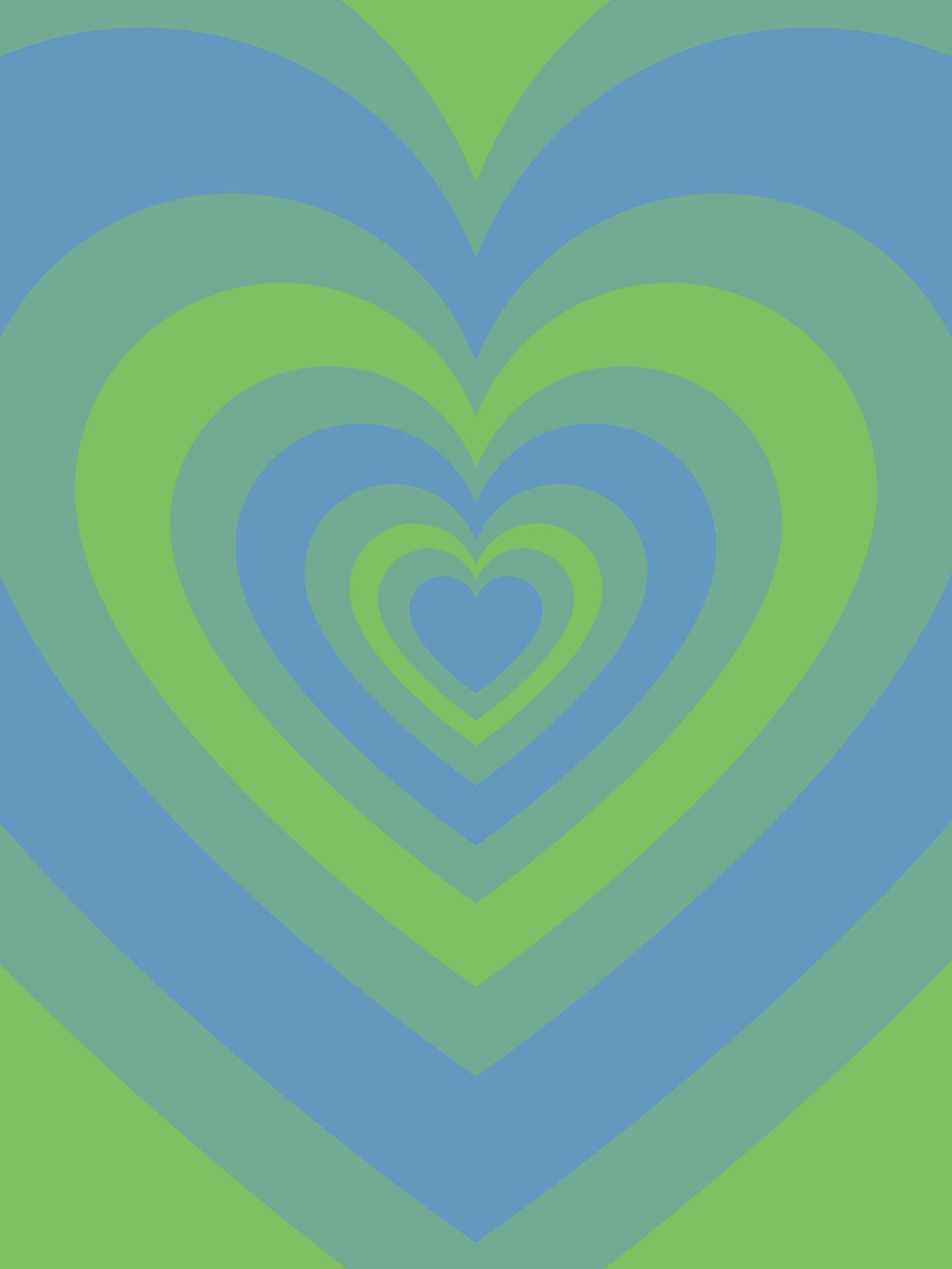 Download Retro Blue Green Wildflower Heart Wallpaper