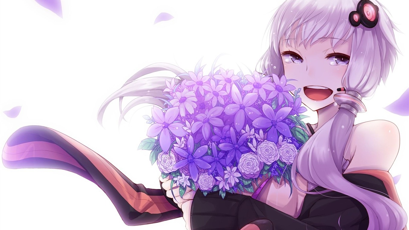 Yuzuki Yukari Vocaloid Anime Character HD Wallpaper