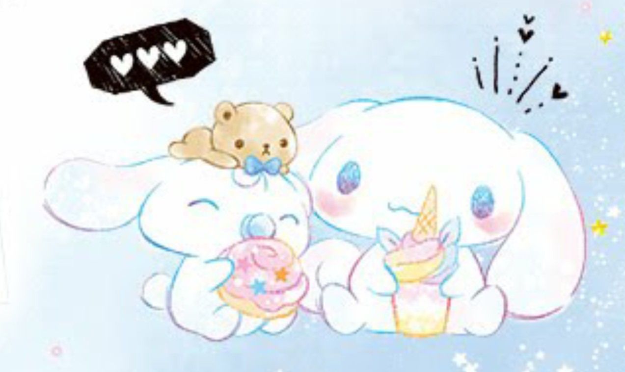 Milk et Cinnamoroll. Cute anime wallpaper, Kawaii drawings, Hello kitty