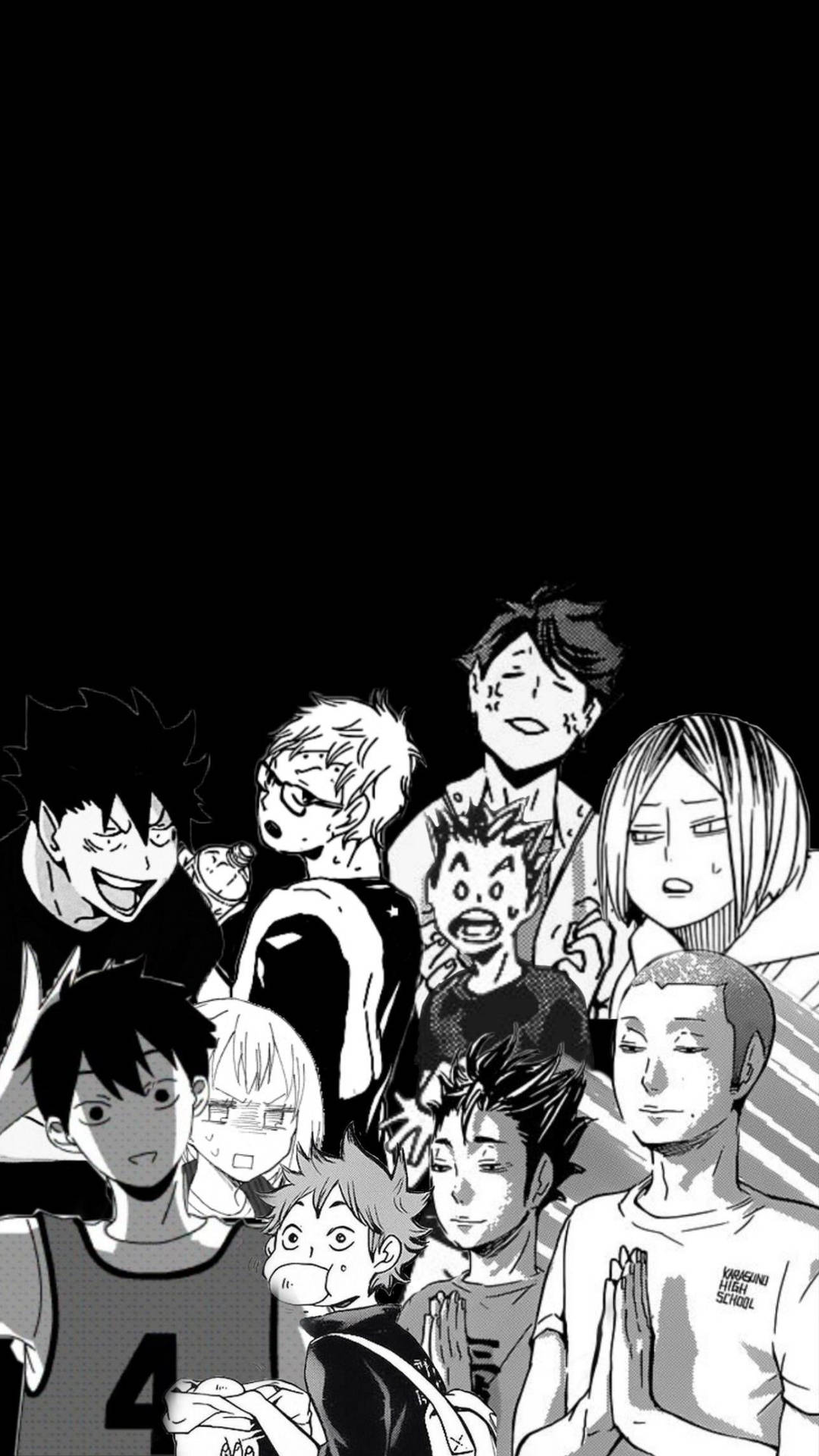 Download Black And White Anime Aesthetic Haikyuu Wallpaper