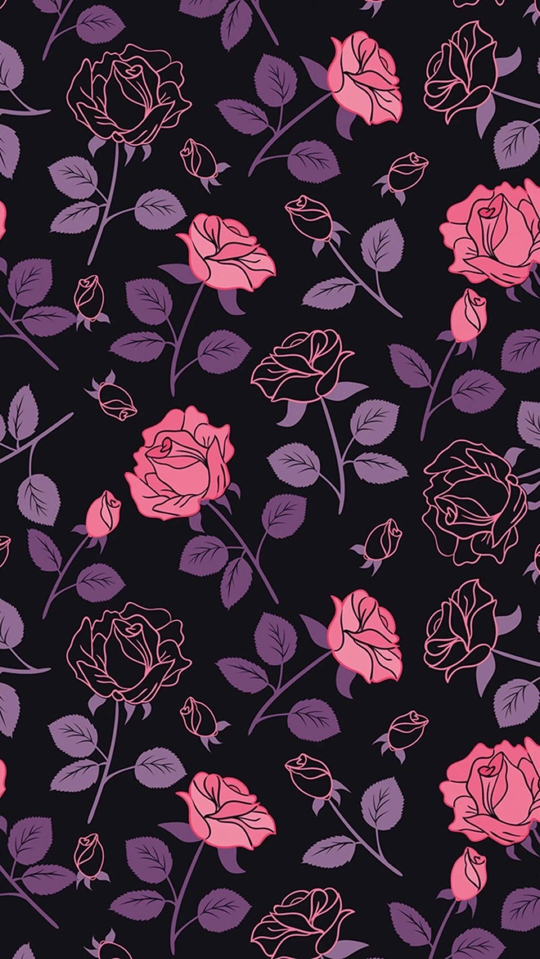 Download Pastel Goth Roses Wallpaper
