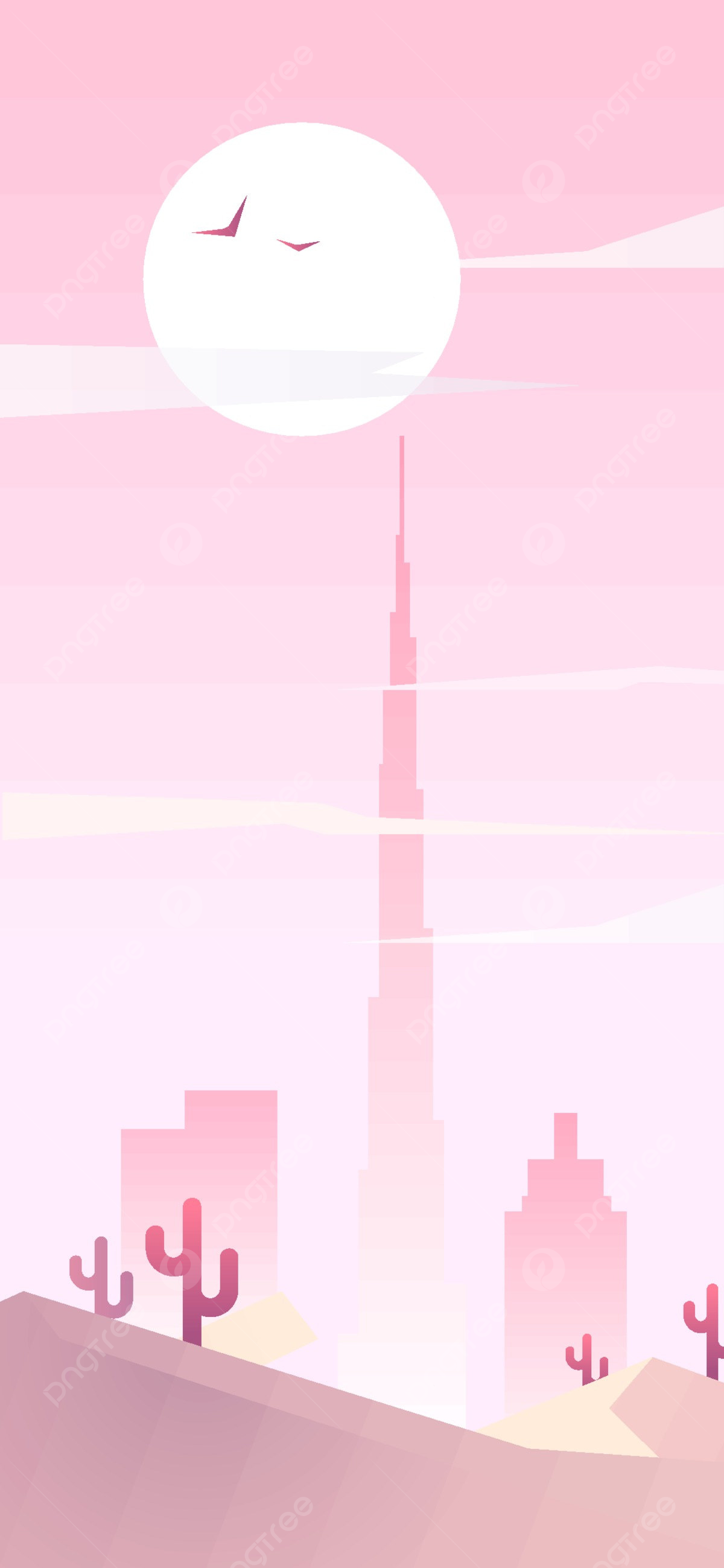 Pink City Background Image, HD Picture and Wallpaper For Free Download