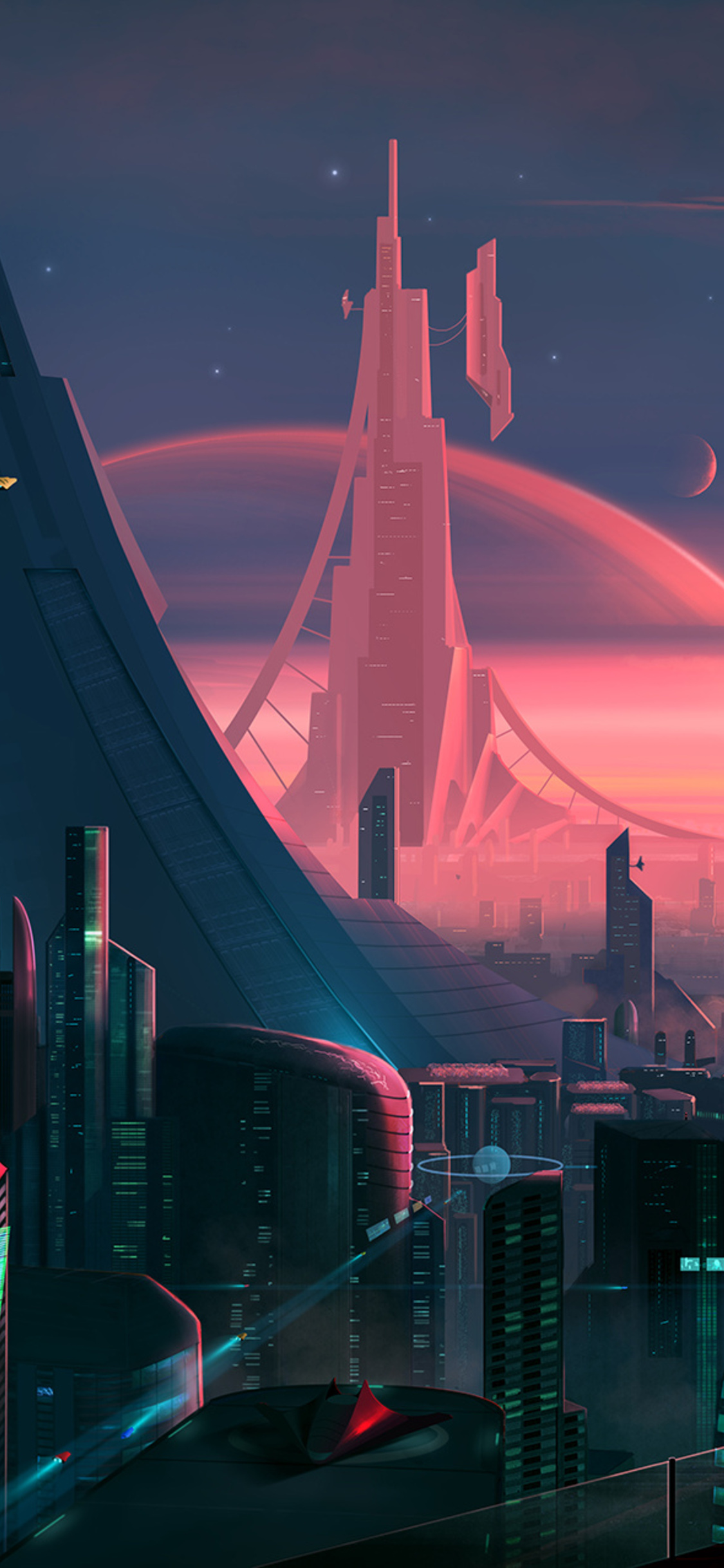 Future Pink City iPhone XS, iPhone 10, iPhone X HD 4k Wallpaper, Image, Background, Photo and Picture