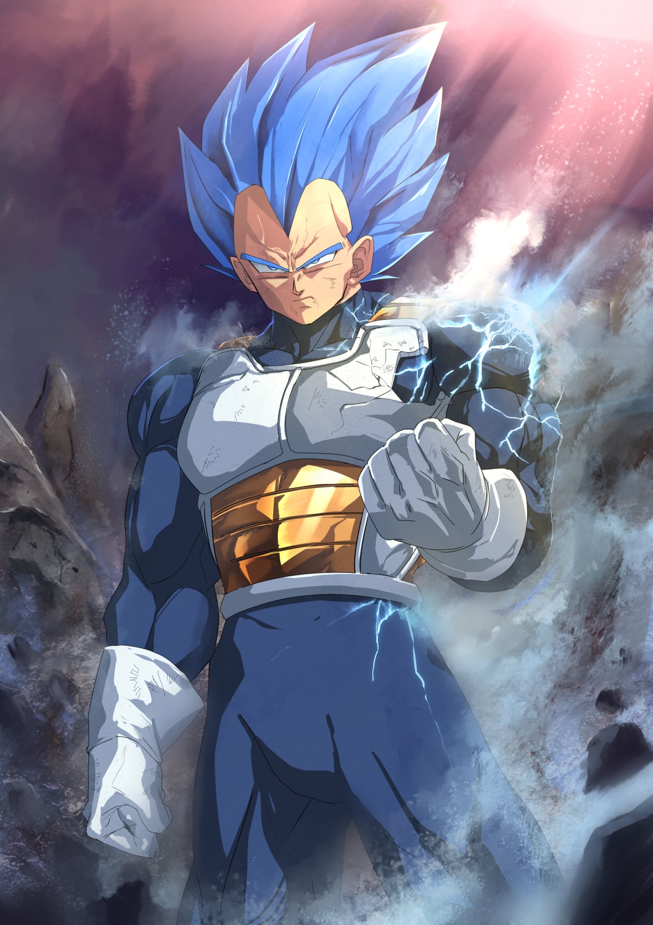 Super Saiyan God Super Saiyan Evolution Vegeta by グレイモン(Pixiv)