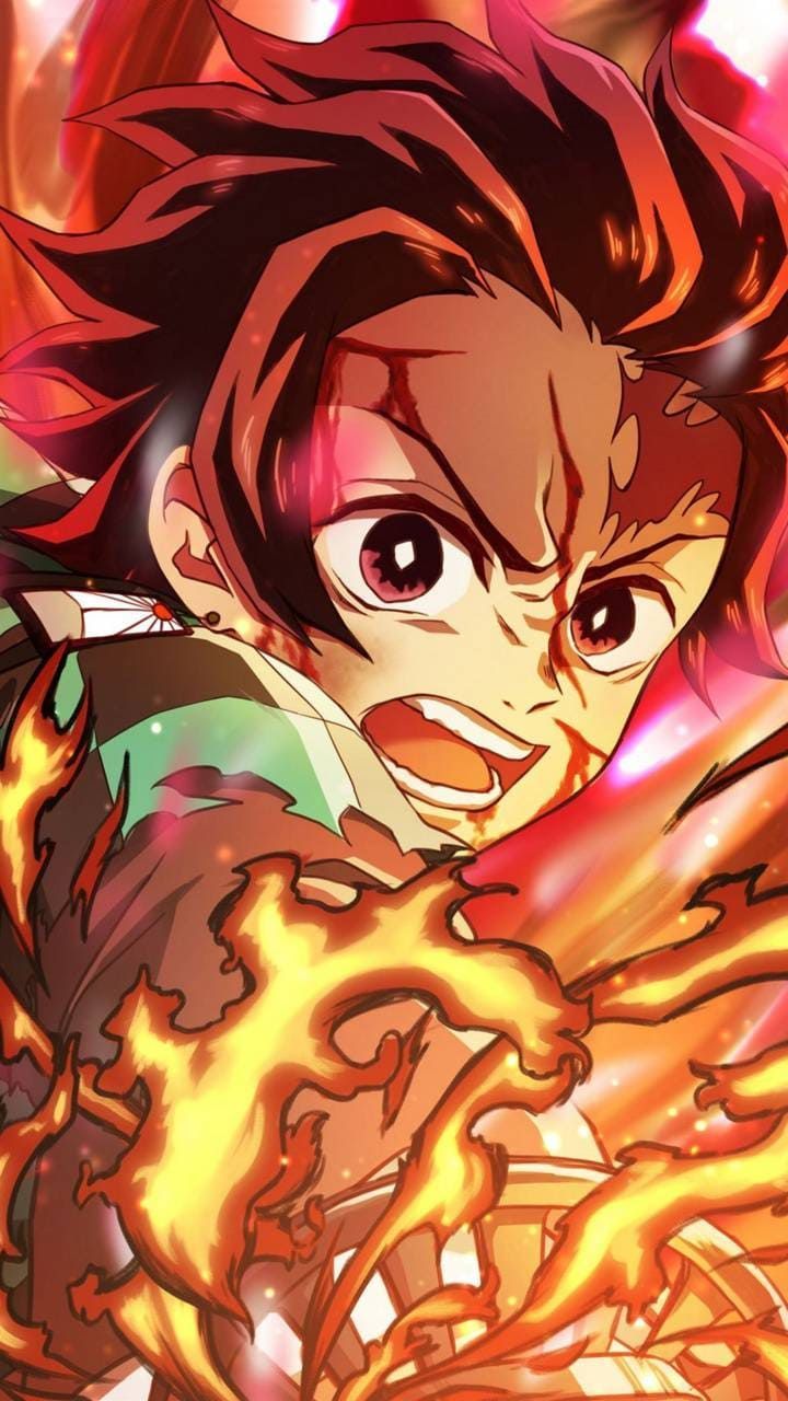 Tanjiro Kamado Mobile Wallpaper 4k. Fond D'ecran Dessin, Personnage Kawaii, Coloriage Manga