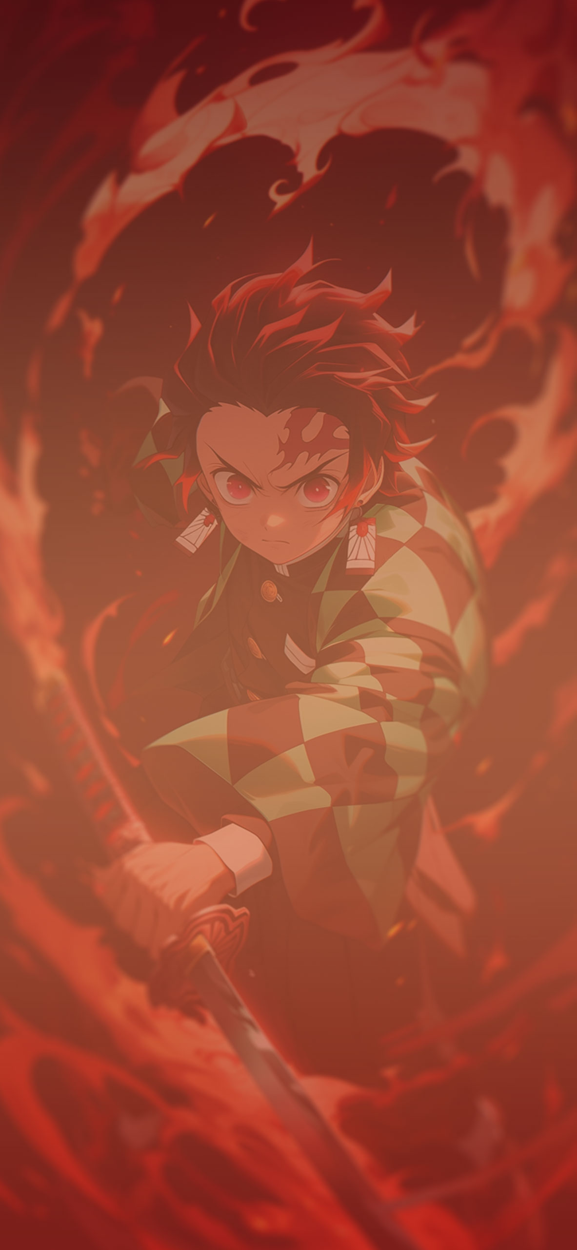 Tanjiro Kamado Dance of the Fire God Wallpaper