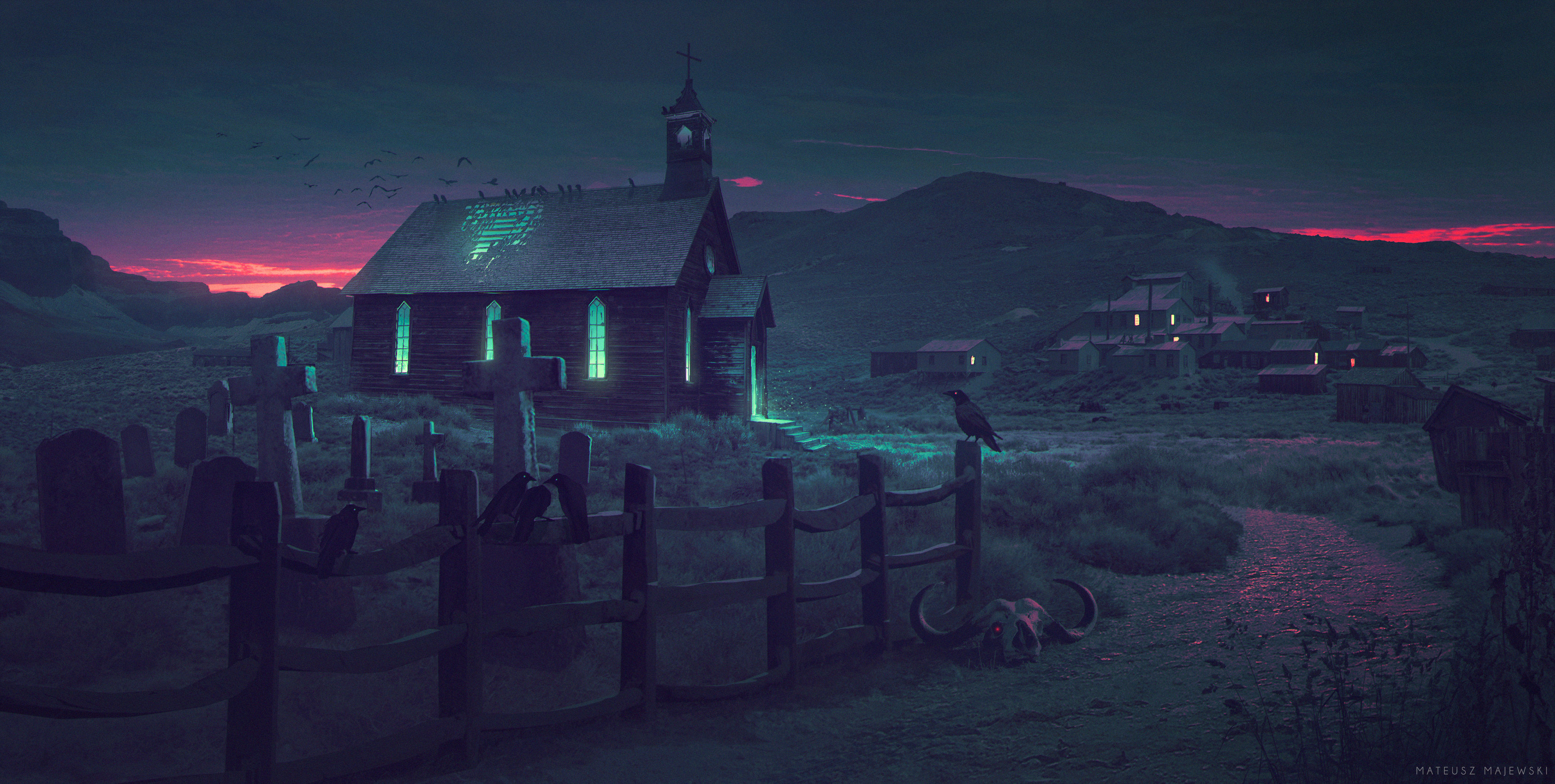 Church Illustration 4k, HD Artist, 4k Wallpaper, Image, Background, Photo and Picture