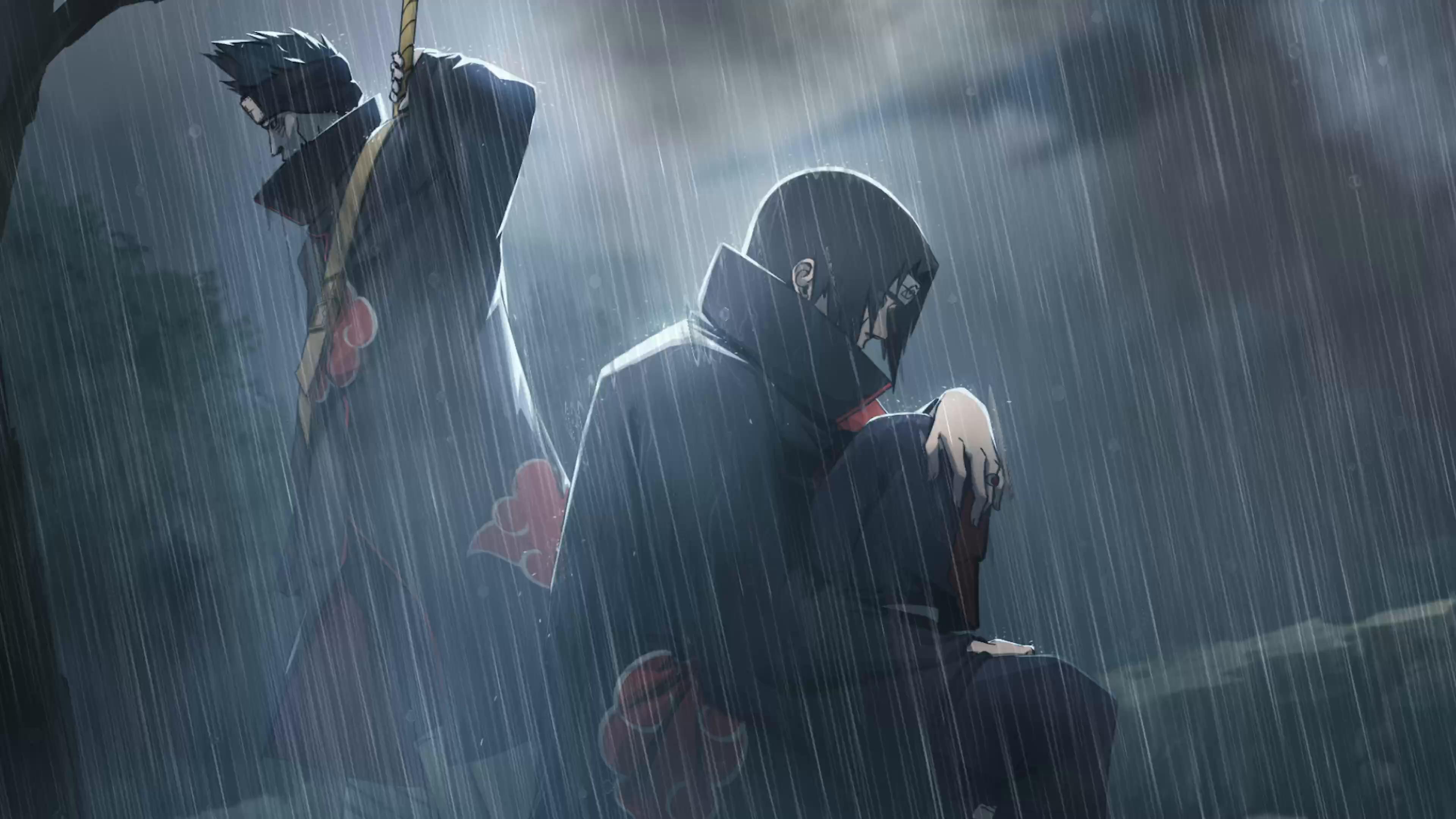 Itachi And Kisame In The Rain Live Wallpaper