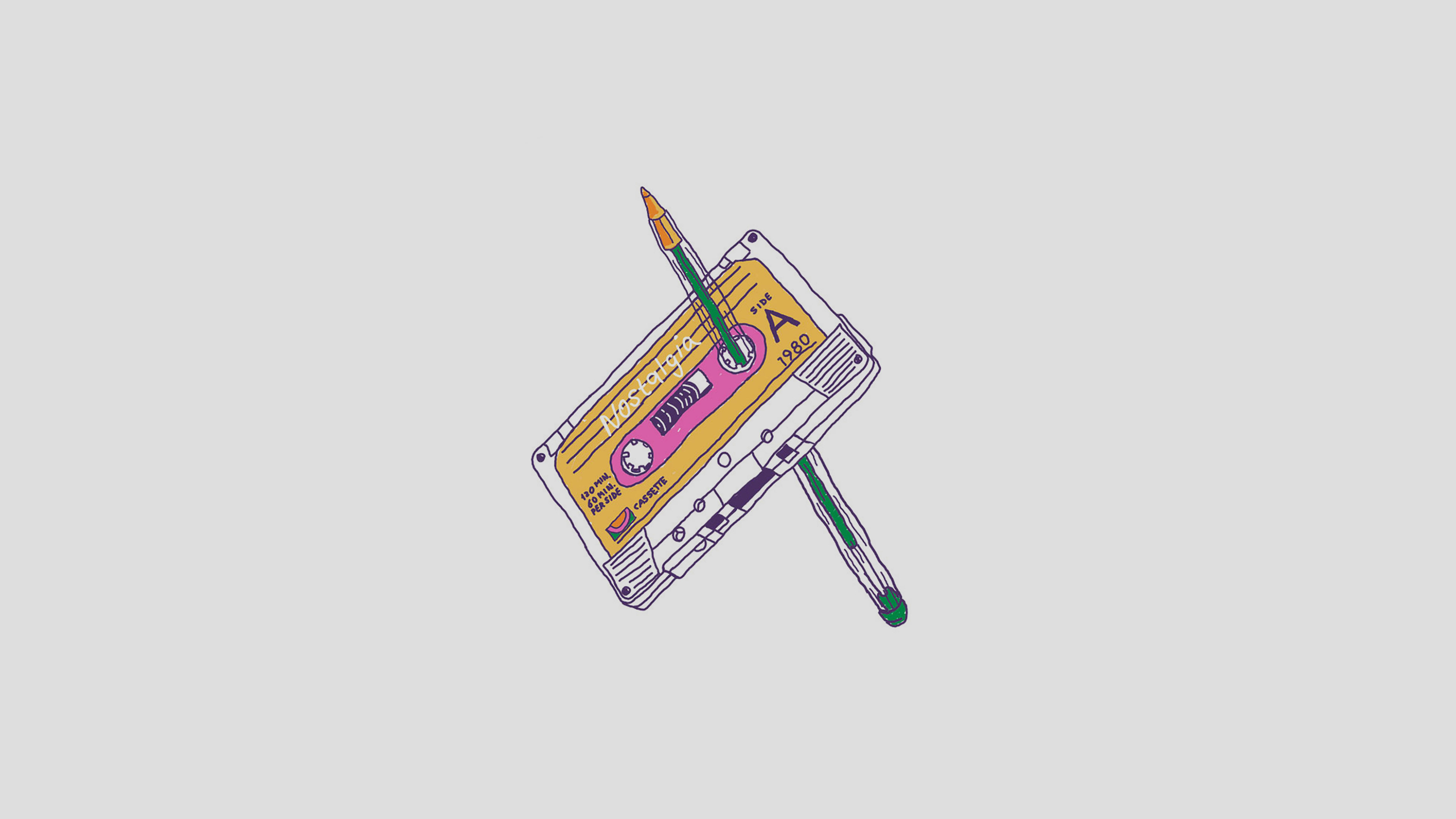 Cassette Tape Old Illust Minimal