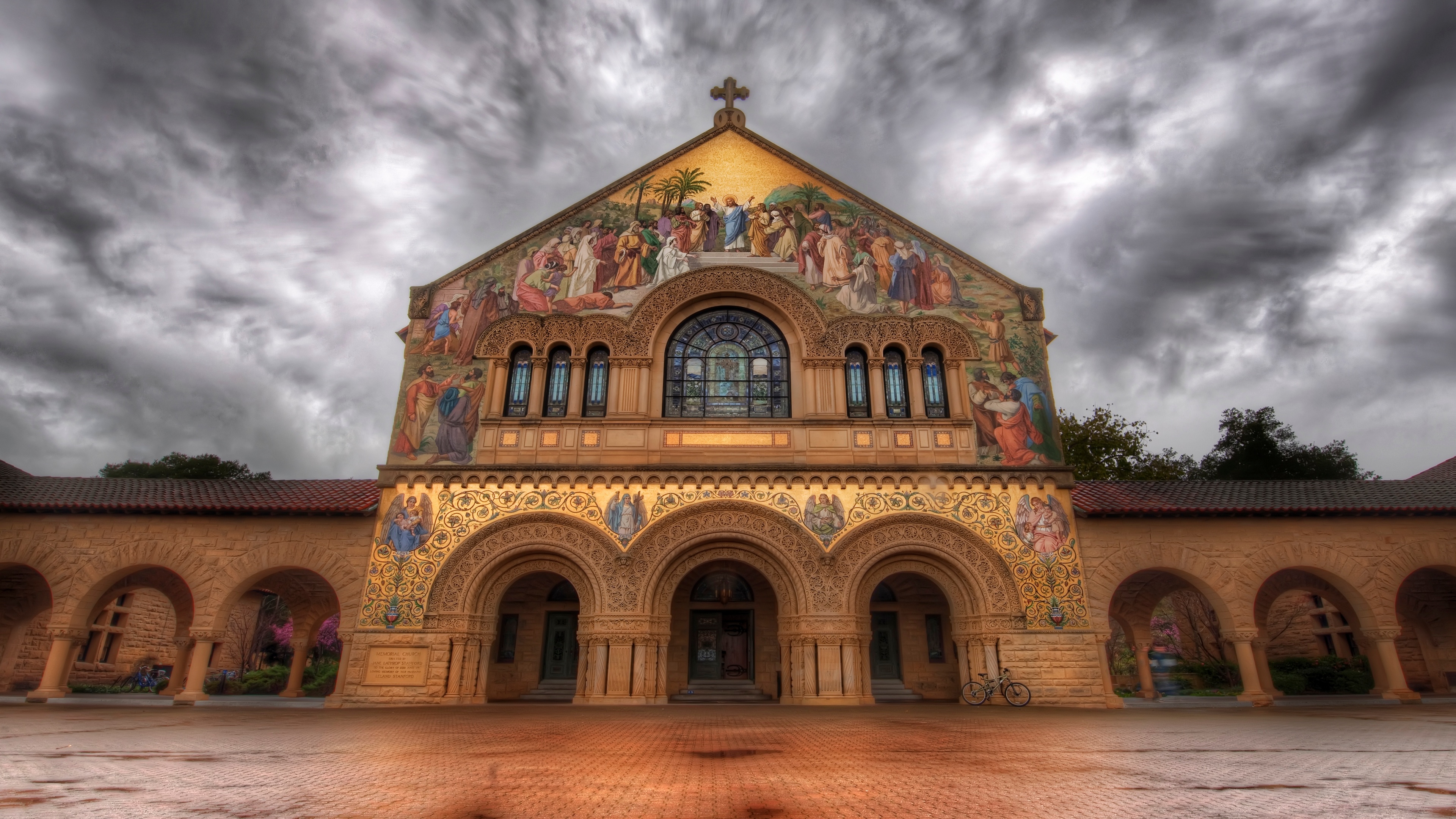 Trey Ratcliff 4K Photography California Building Sky Clouds Church Wallpaper:3840x2160