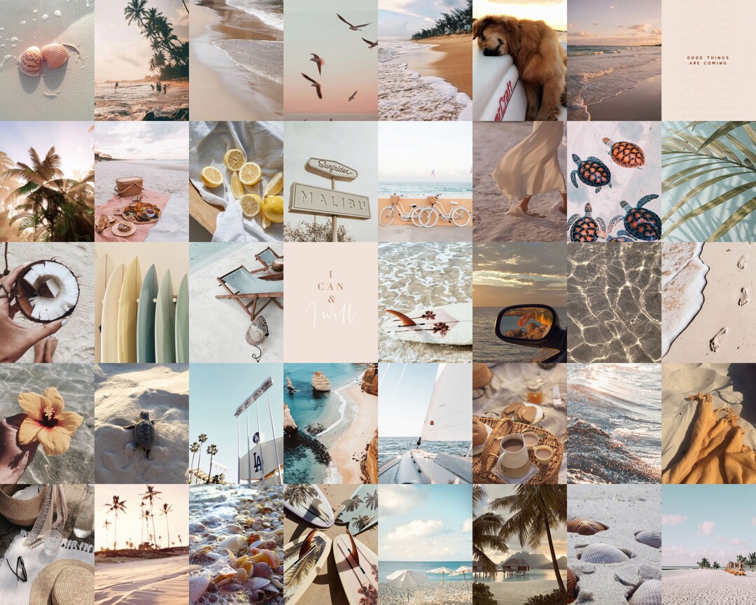 40PCS Beach Wall Collage Kit, Summer