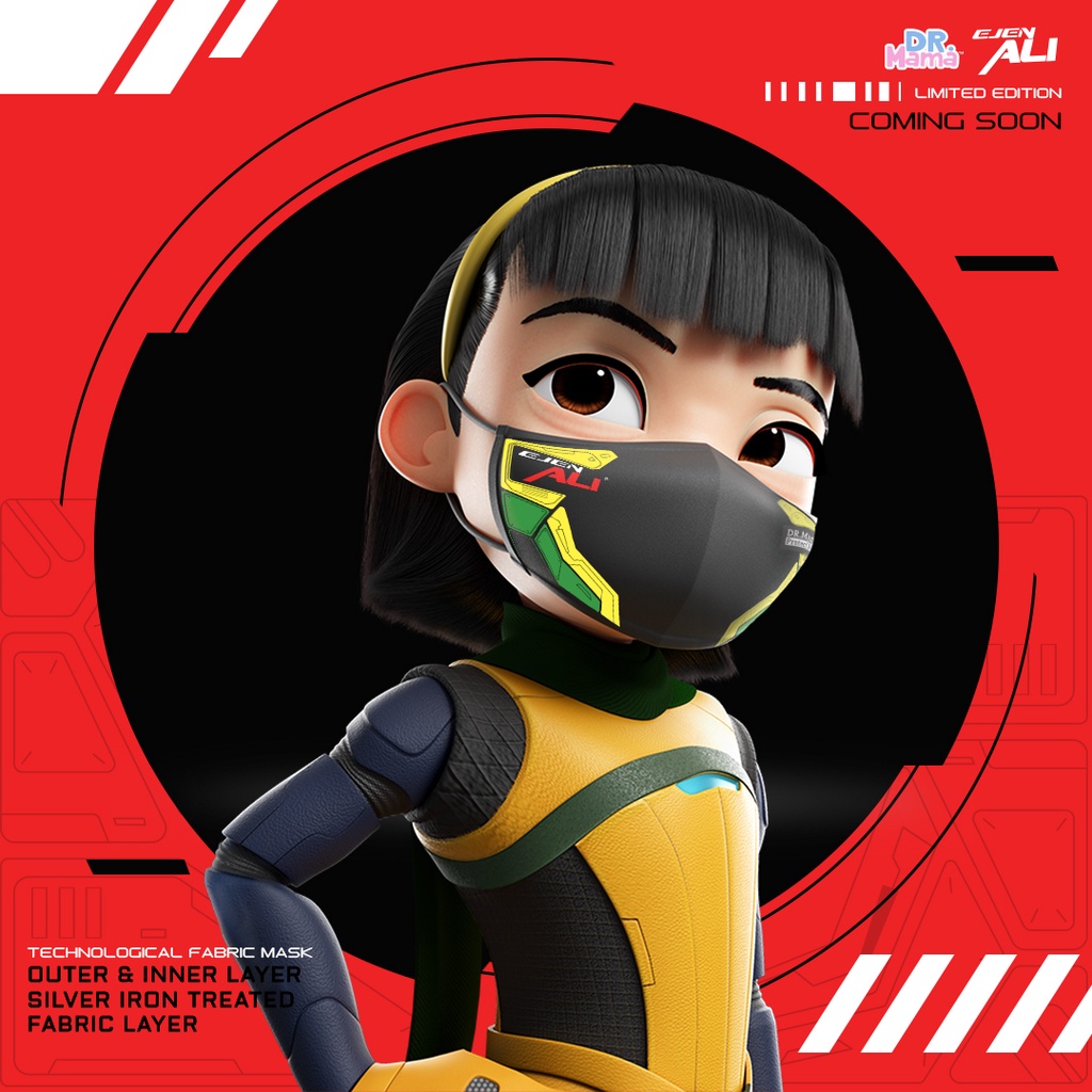 EJEN ALI x Dr Mama Self Sanitizing Fabric Ejen Alicia Face Mask