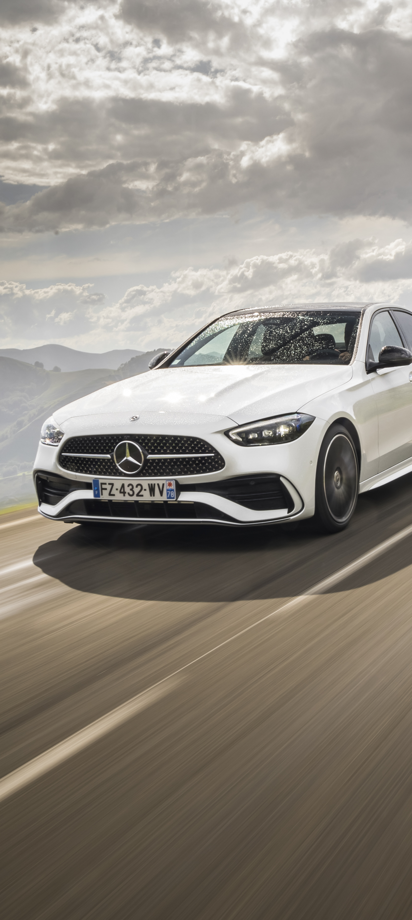 White Mercedes Benz C 220 D AMG Line Worldwide (W206)