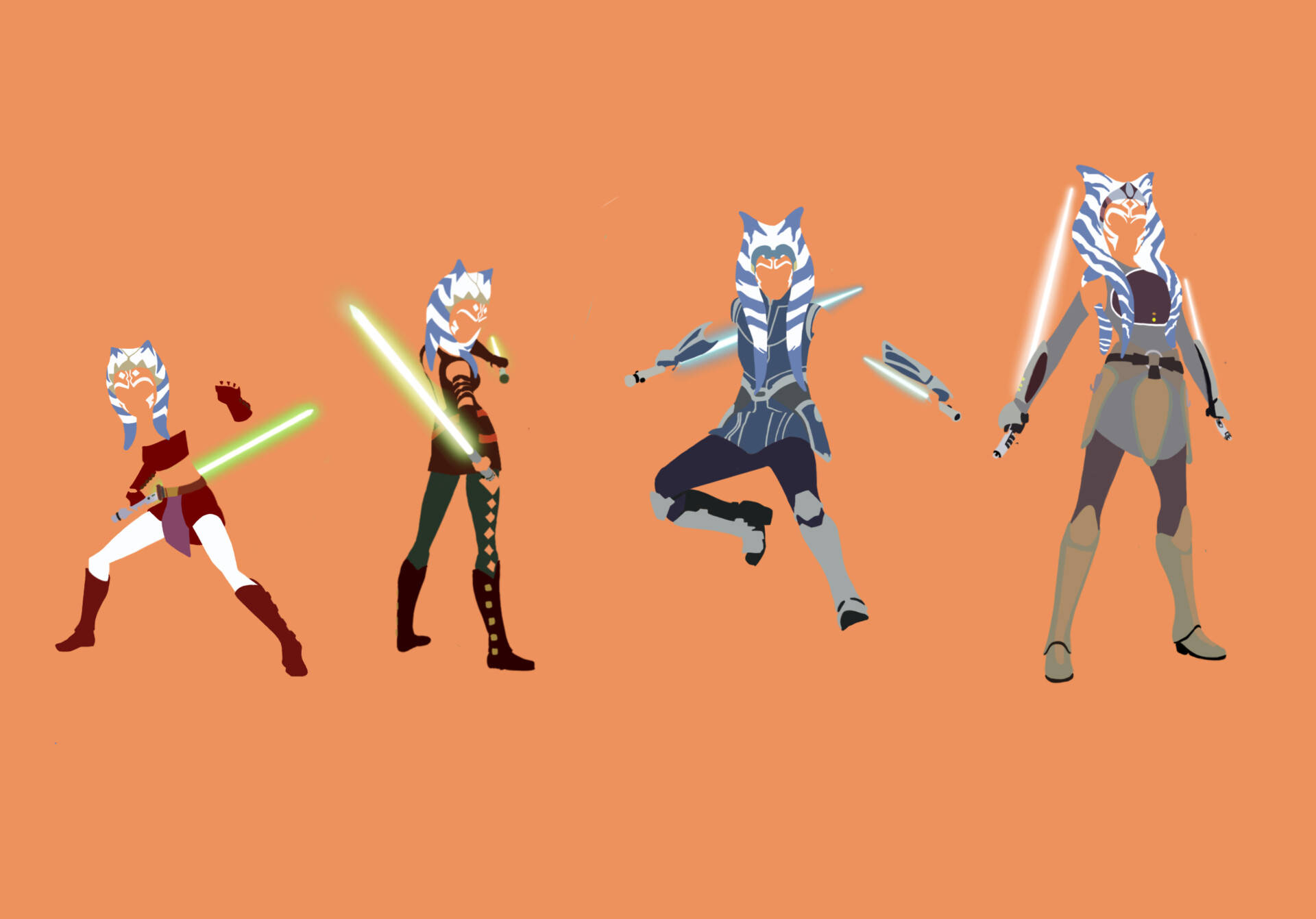 Download Ahsoka Tano, a fan favorite Star Wars character Wallpaper