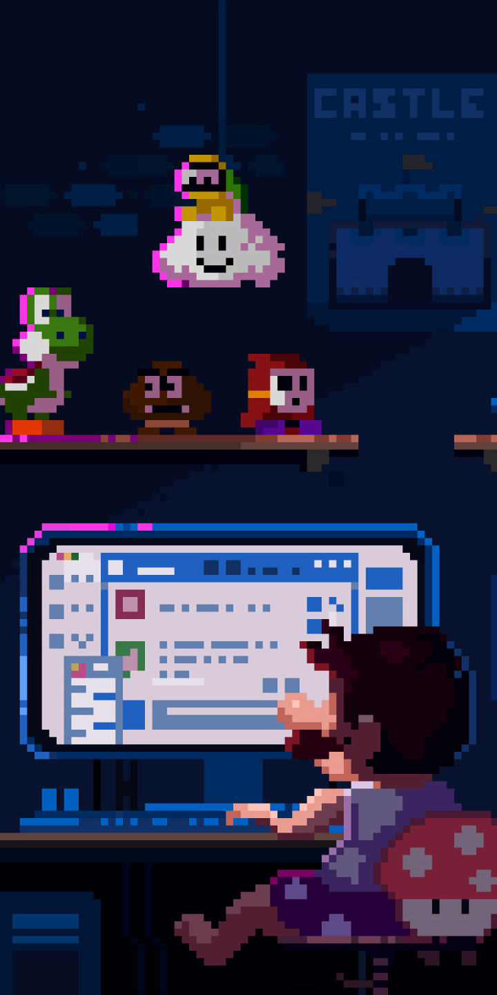 Mobile wallpaper: Mario, Video Game, Pixel Art, 1174059 download the picture for free