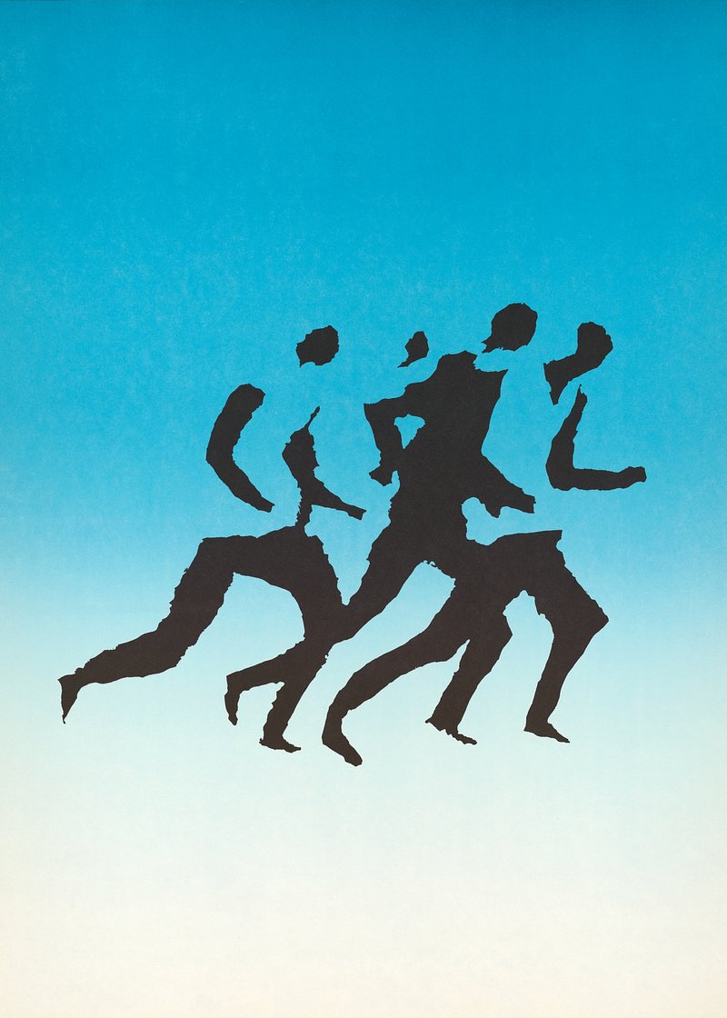 Running Silhouette Image Wallpaper