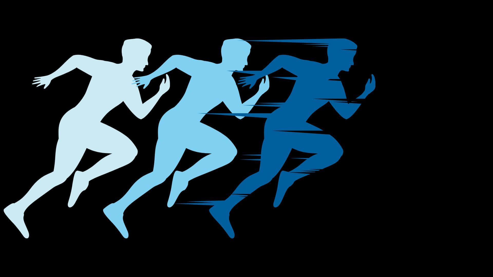 Download Blue Running Man Icon Sports Background