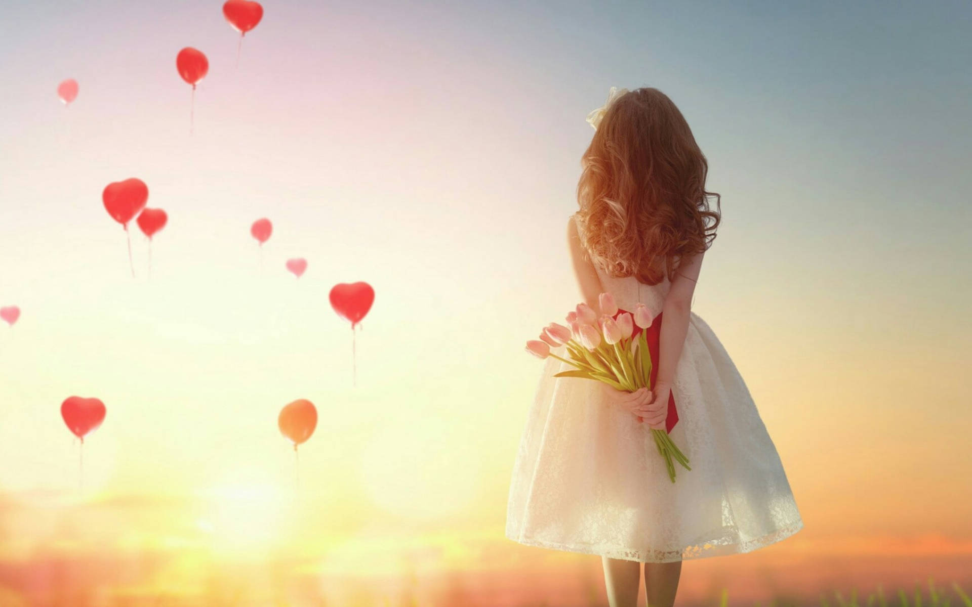 Download Single Girl With Love Wallpaper