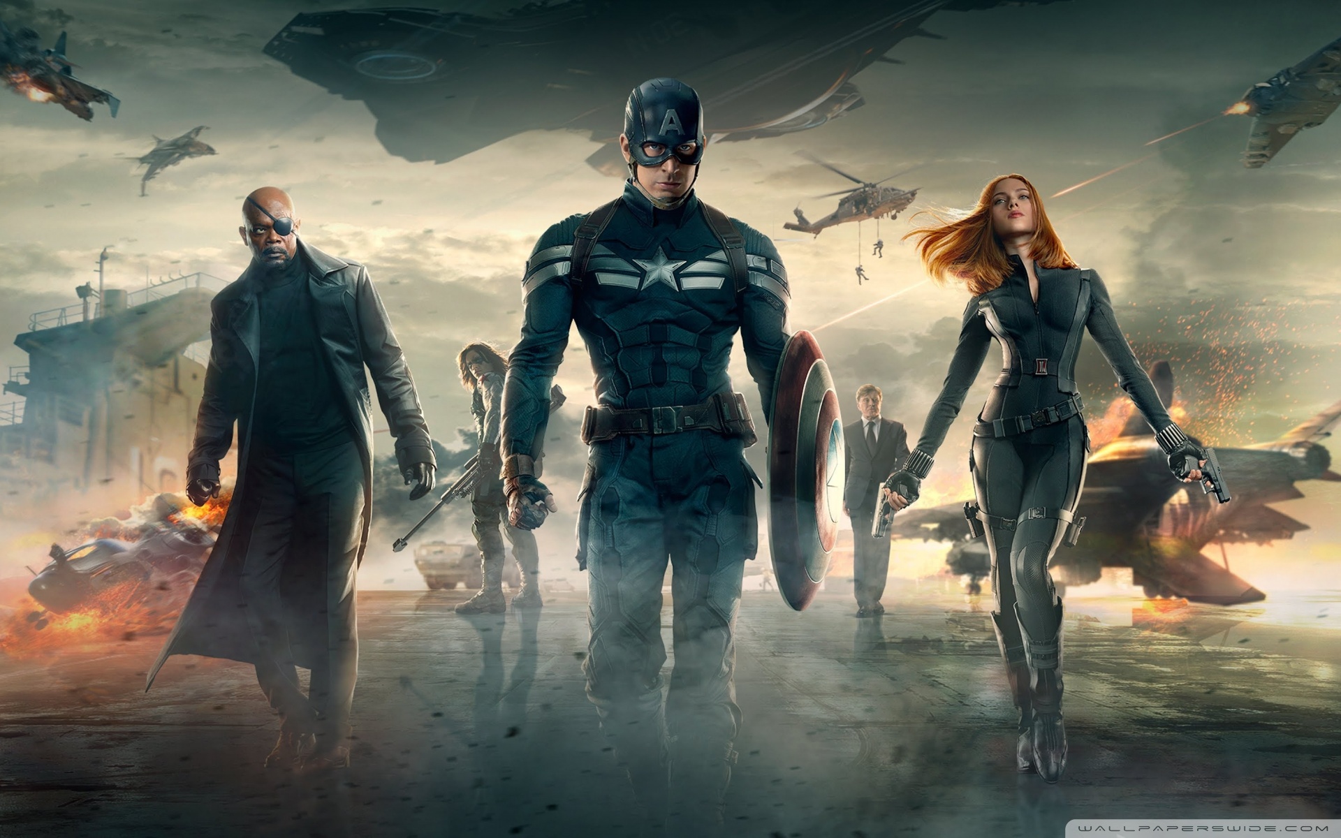 Captain America The Winter Soldier Movie Ultra HD Desktop Background Wallpaper for 4K UHD TV, Widescreen & UltraWide Desktop & Laptop, Multi Display, Dual Monitor, Tablet