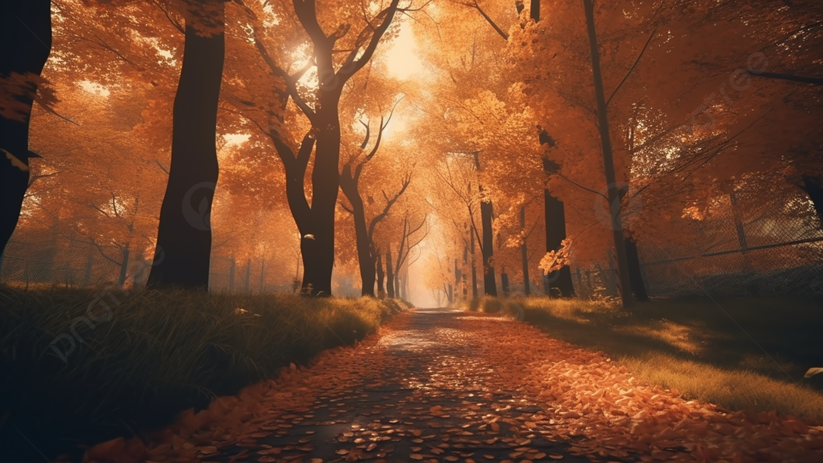 Autumn Forest Nature Landscape Photography Advertising Background, Fall, Natural, Fallen Leaves Background Image And Wallpaper for Free Download