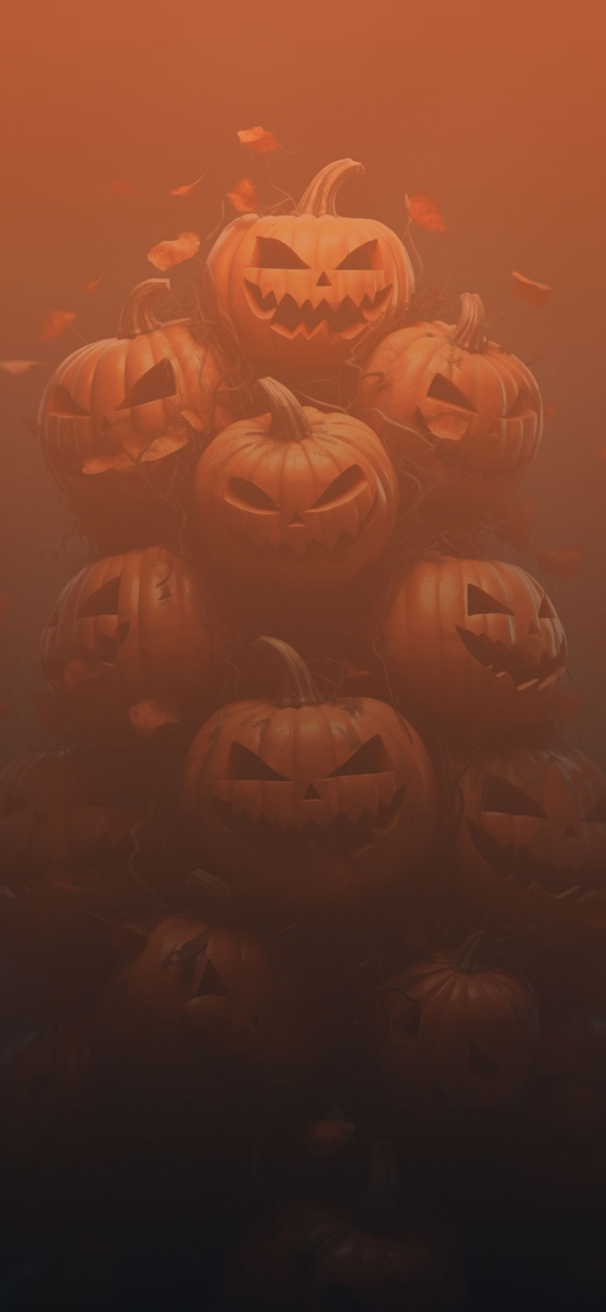 Dark Halloween Pumpkins Aesthetic Wallpaper
