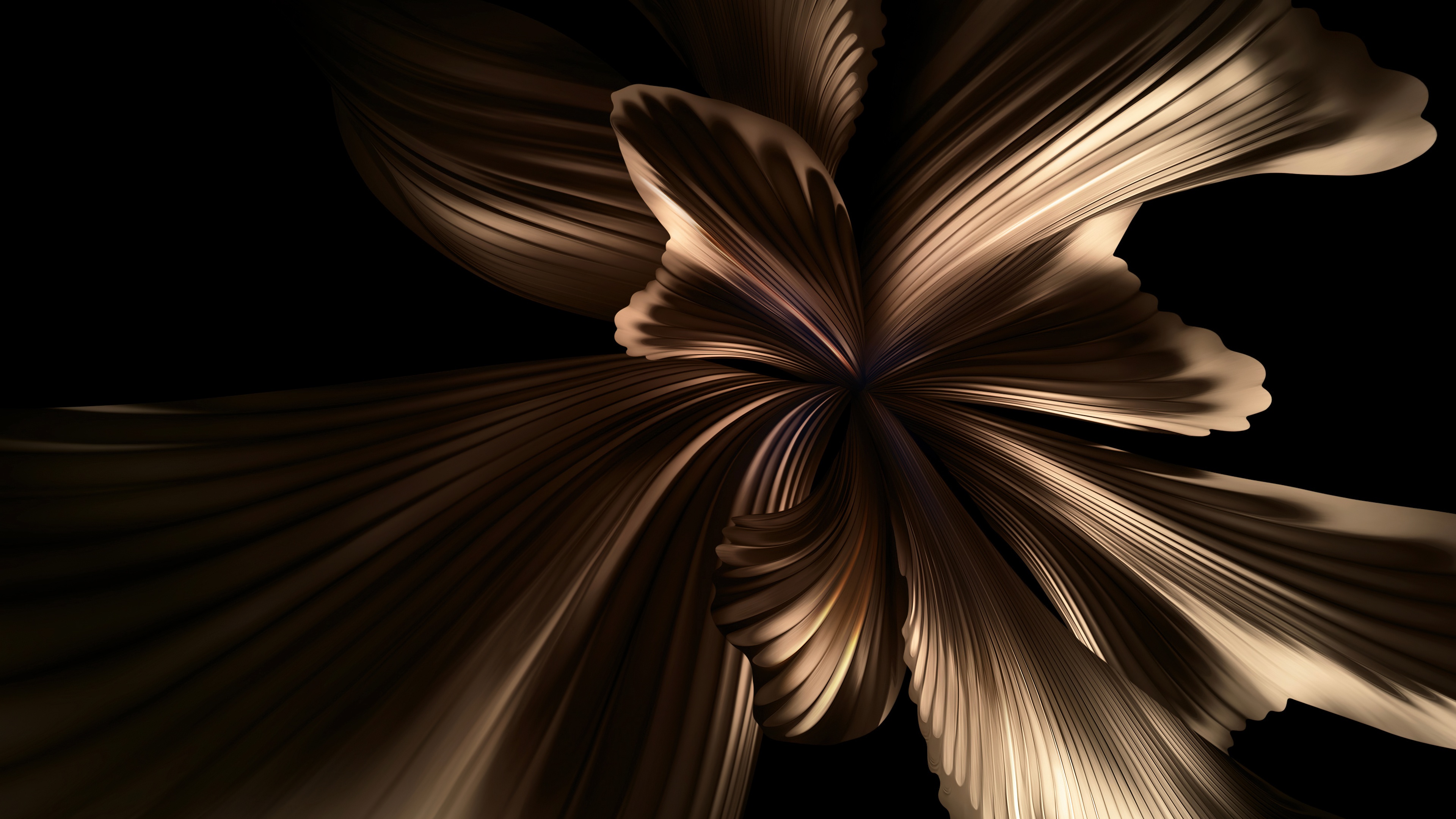 Huawei P50 Pocket Wallpaper 4K, Black background, Stock