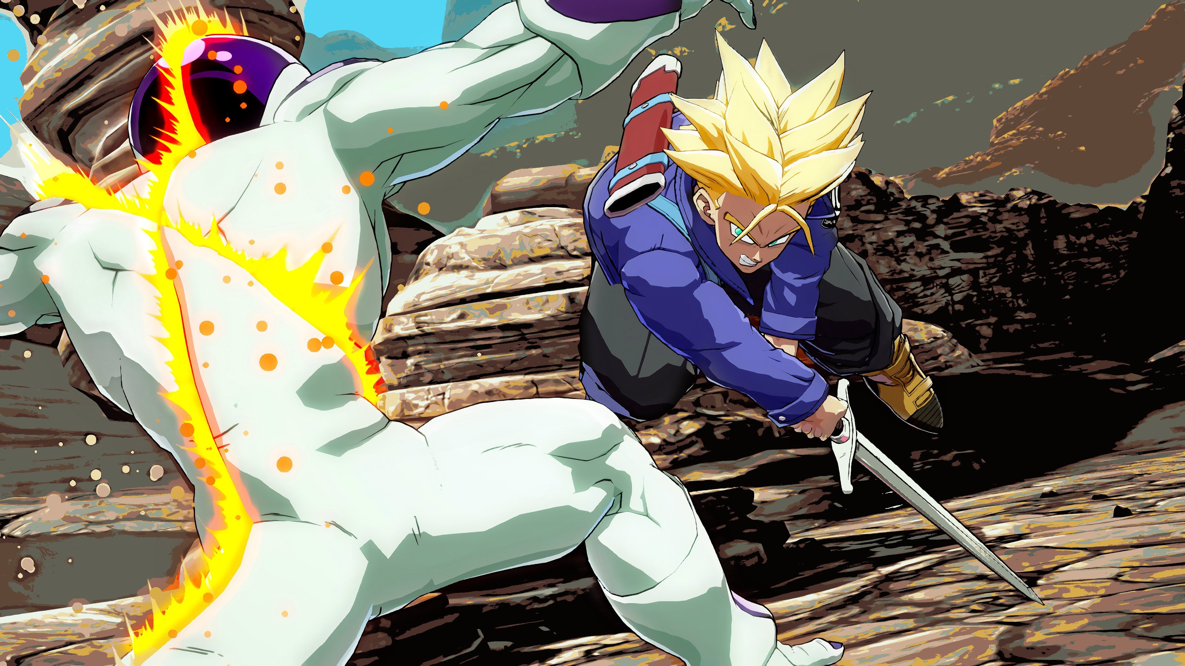 Trunks VS Frieza 4K Wallpaper